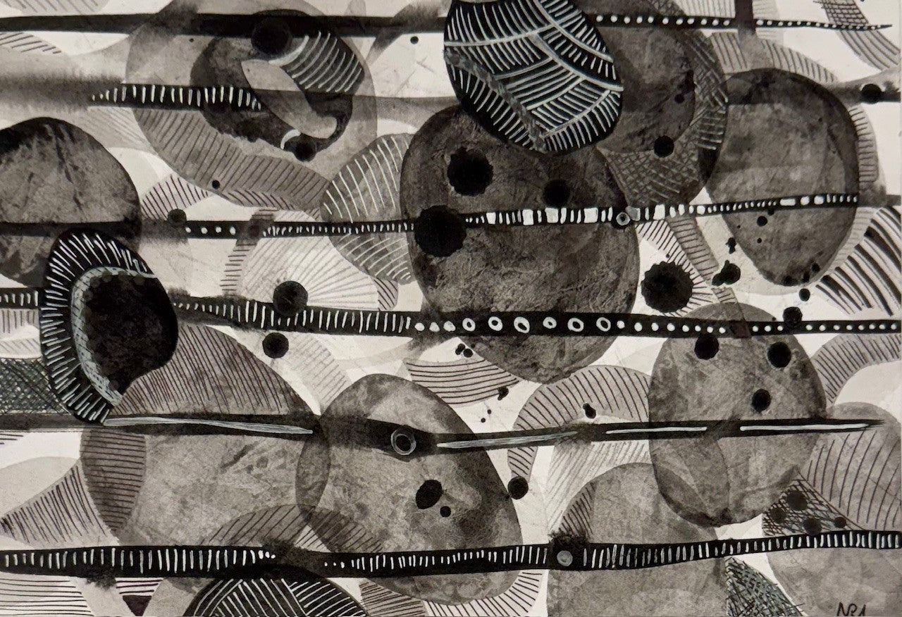 Heritage - Black & White Abstract I (5.75 x 8.25)