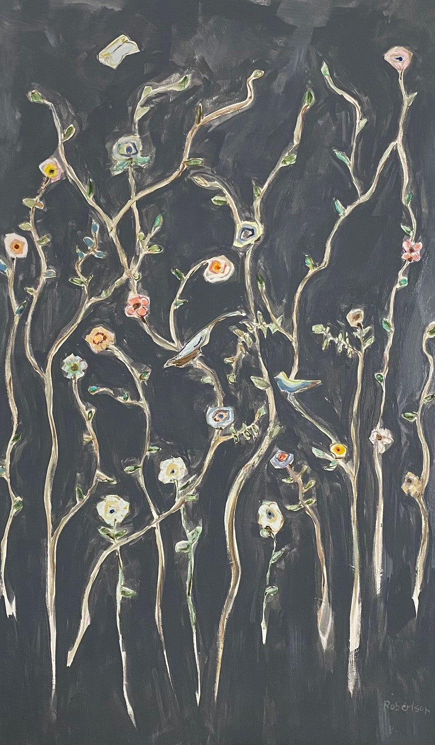 Sarah Robertson - Birds Before Sunrise (60 x 36)