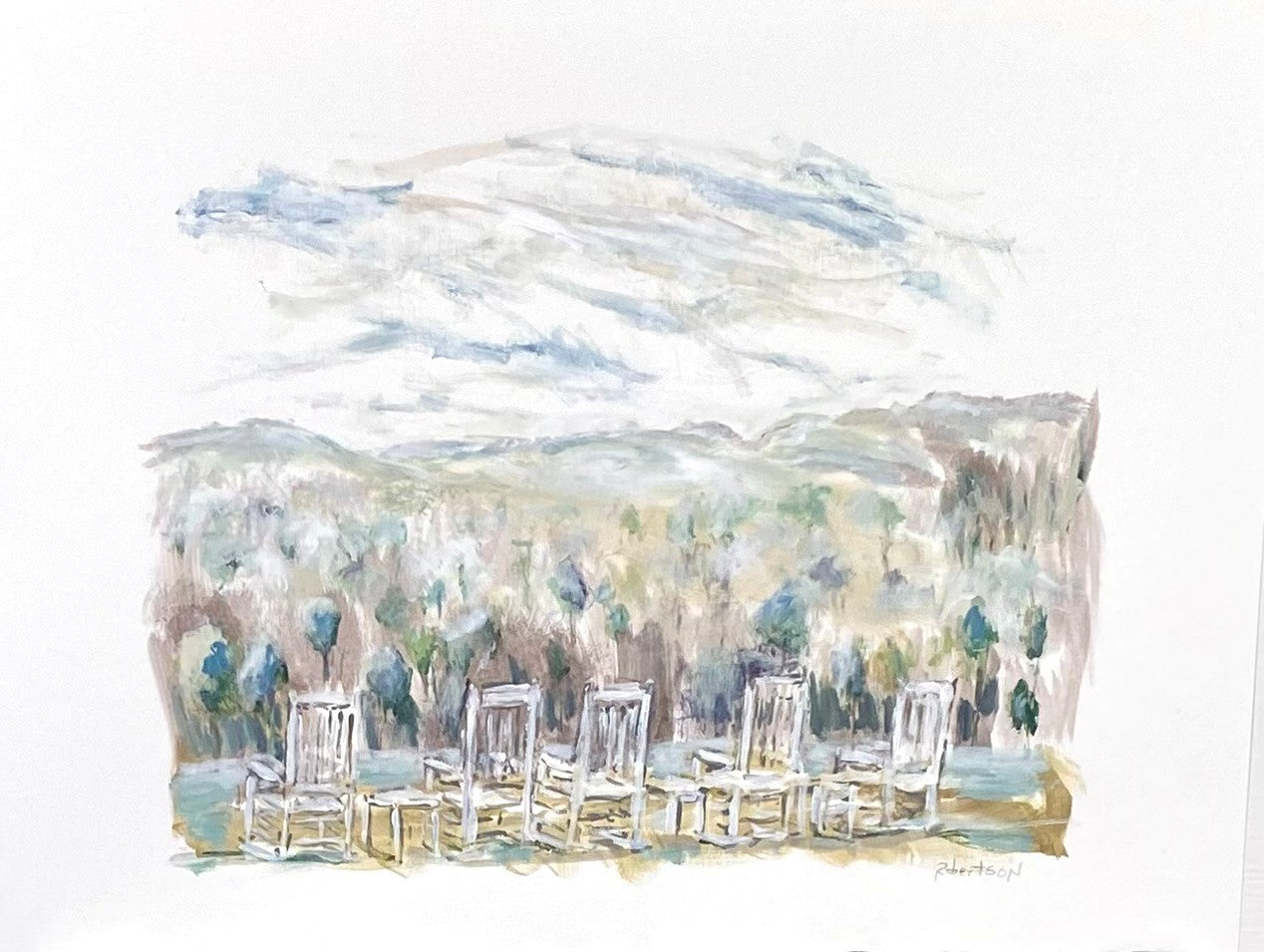 Sarah Robertson - Blackberry Farm Study, Main House View (18 x 24)
