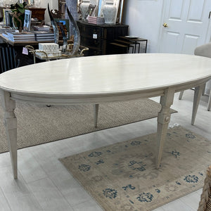 Painted Creme Oval Table 87x43x30