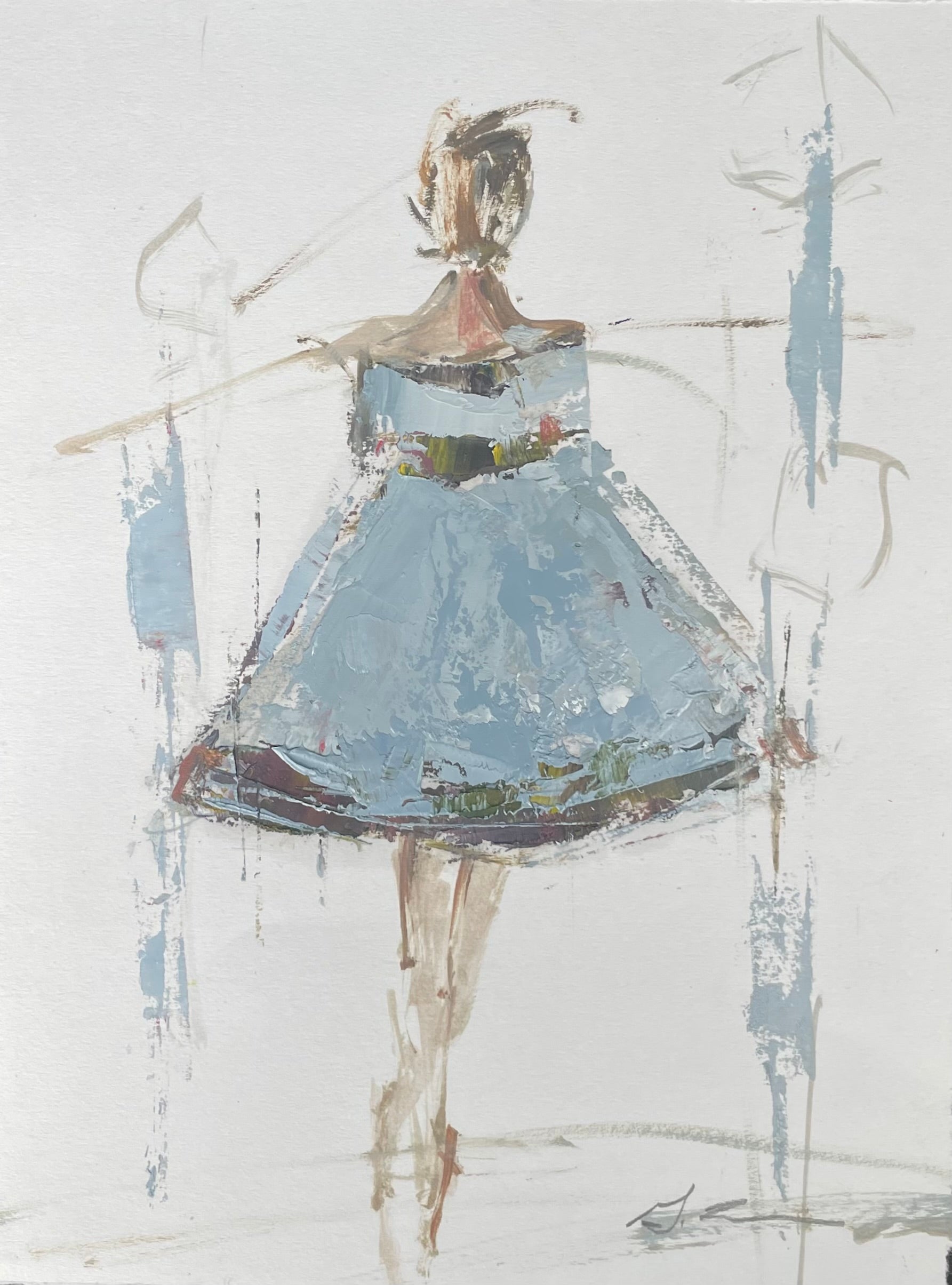 Geri Eubanks - Dancer In Blue I (8 x 6.75)
