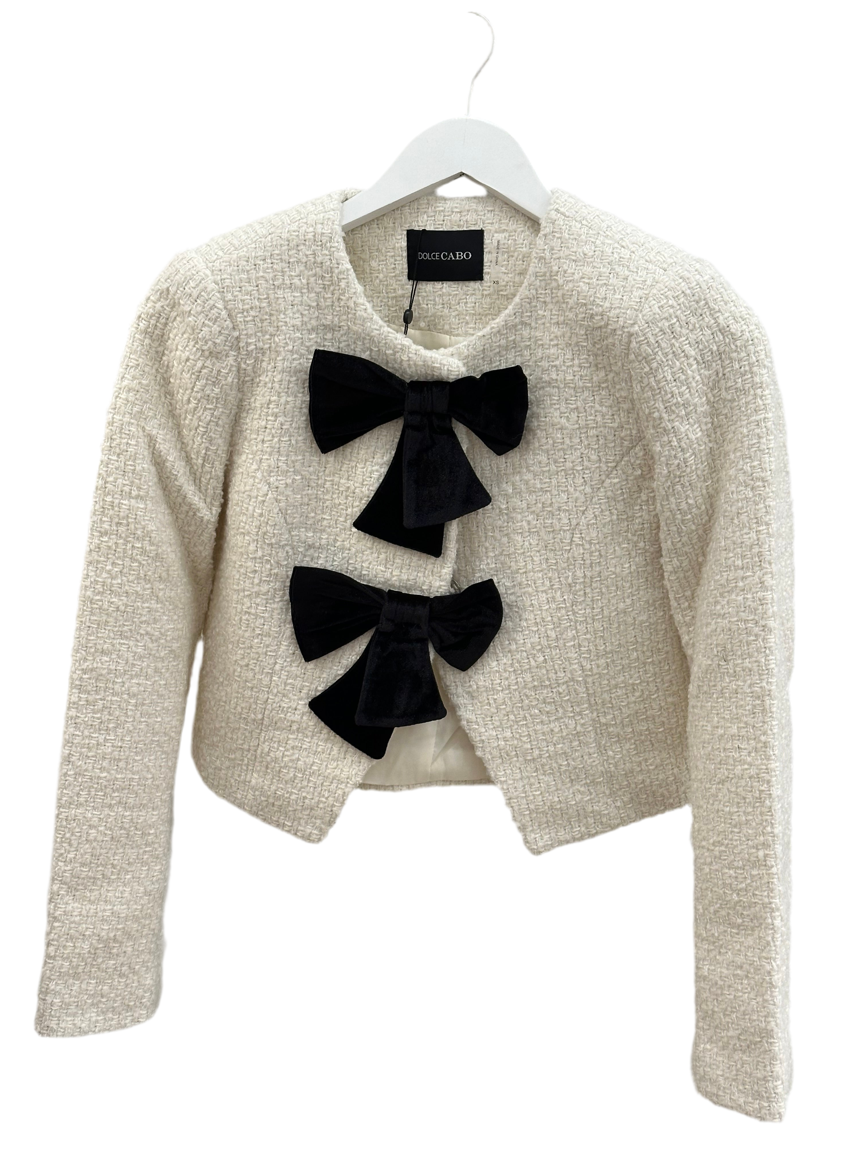 Creme & Black Bow Jacket