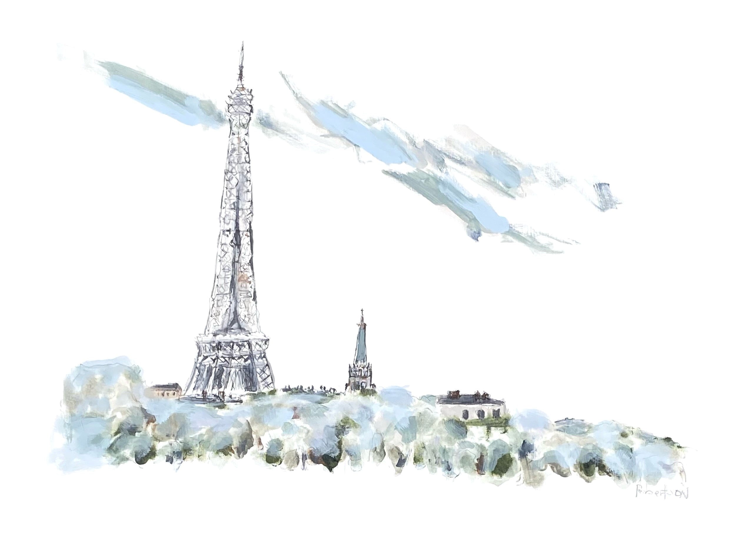 Sarah Robertson - Eiffel Tower (18 x 24)