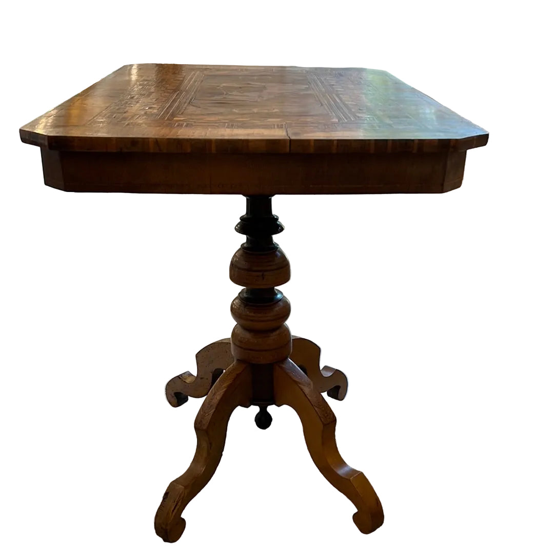 Table Gueridon Decor de Chariot - F