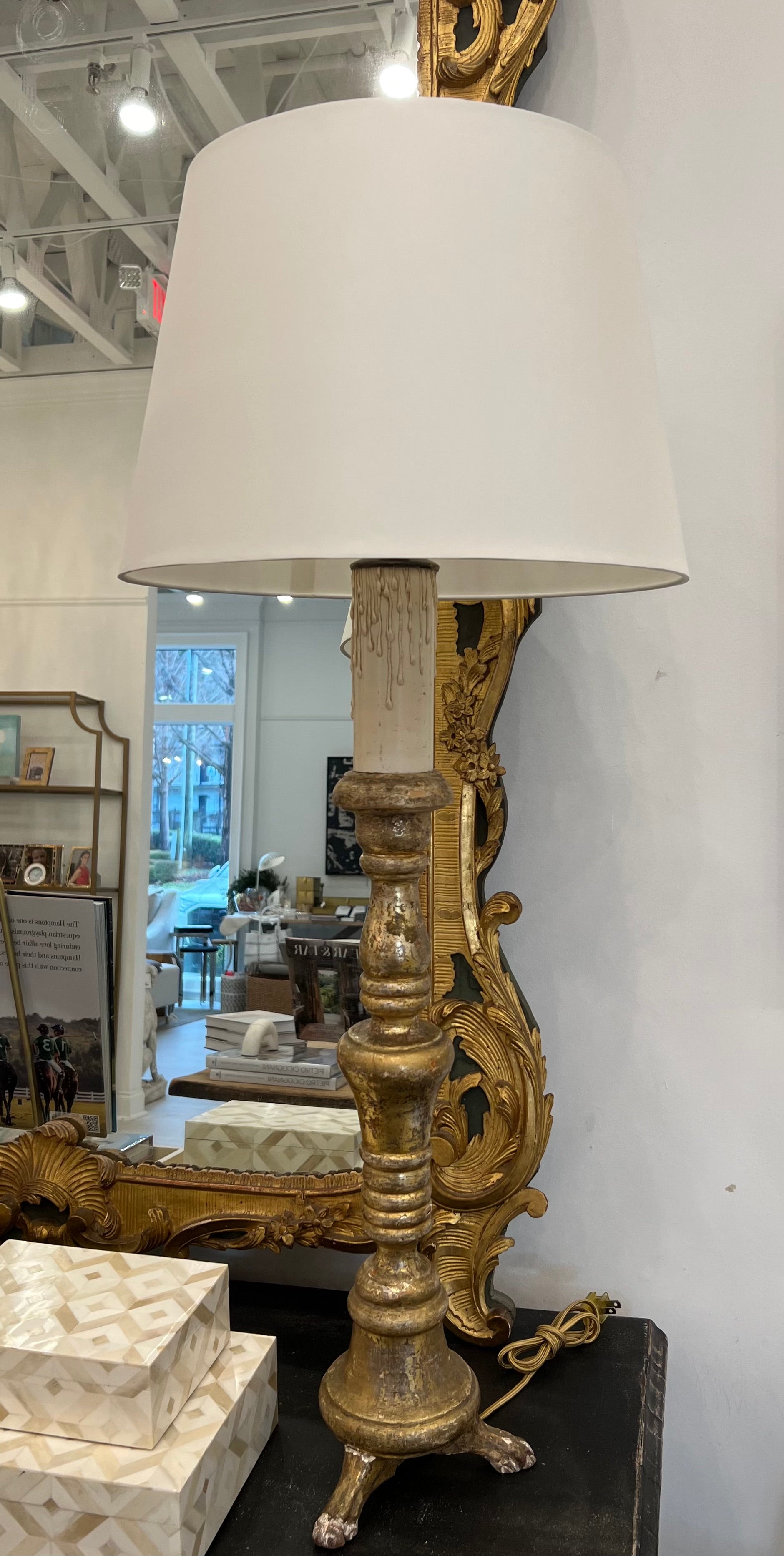 Antique Altar Lamp 38"H