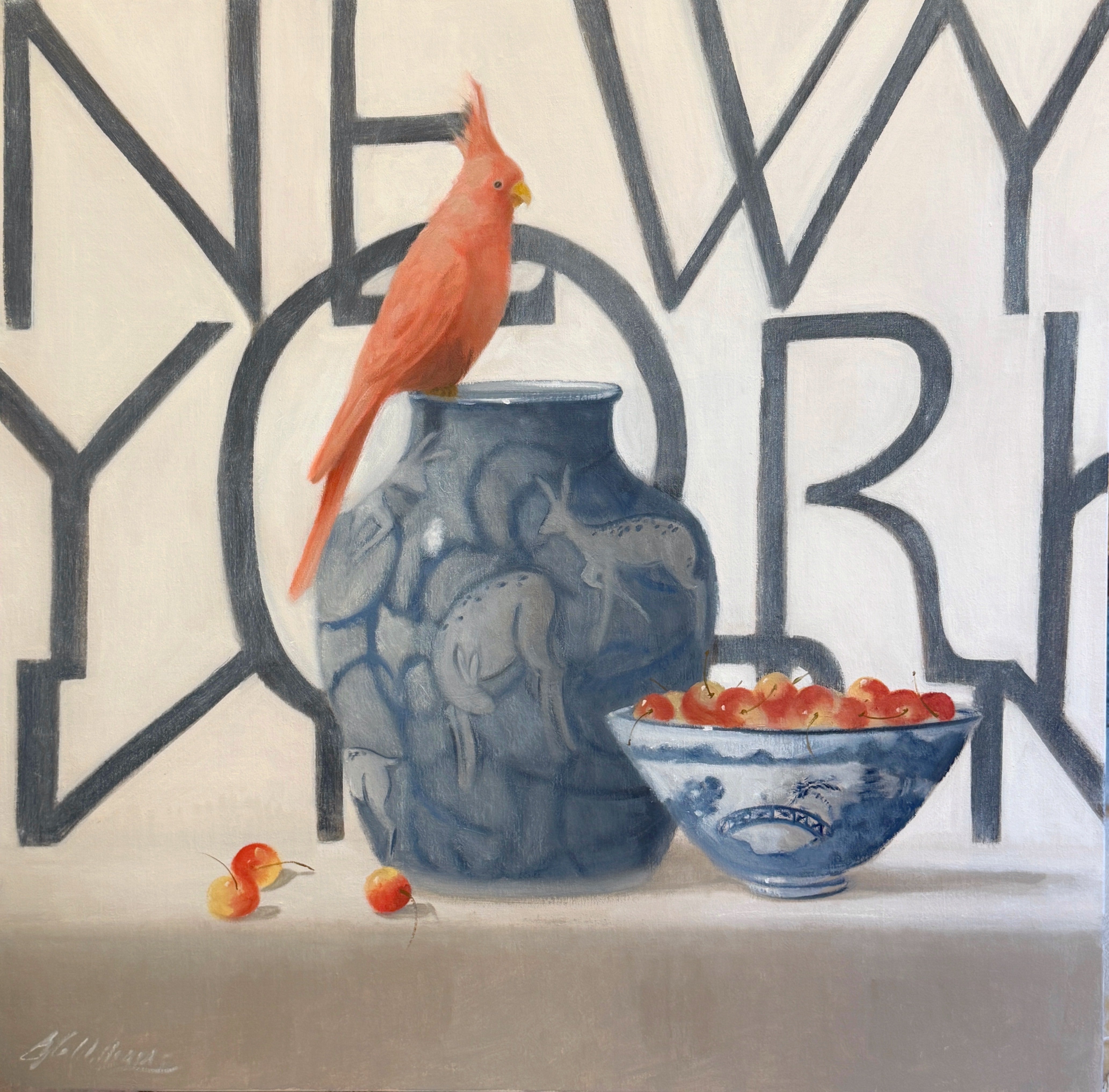 Ginny Williams - The Antelope and the Cockatiel (30 x 30)
