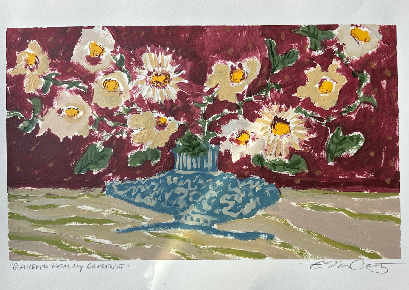 Laura McCarty - Gathered from my Garden (15 x22)