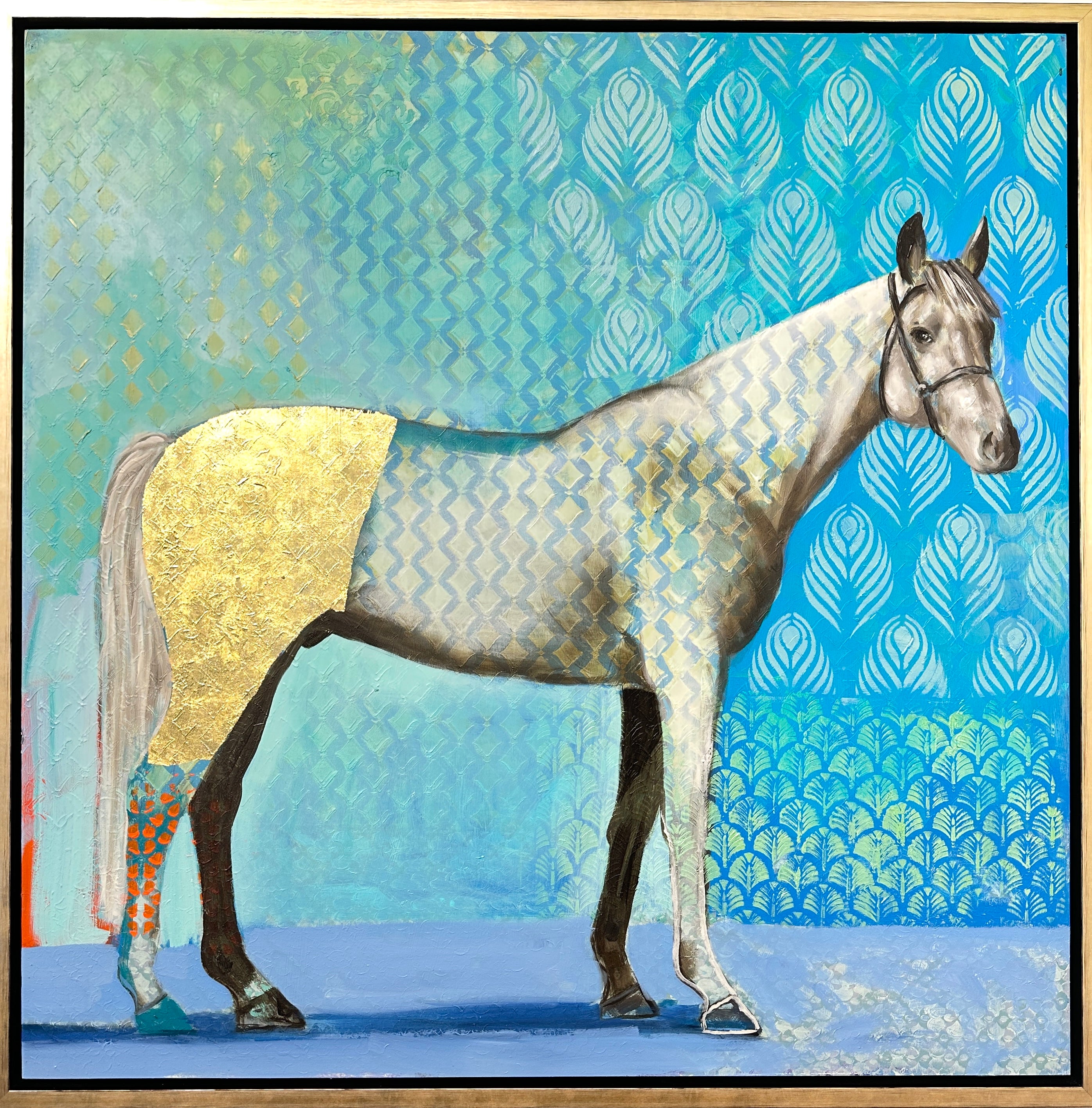 Alicia Armstrong - Goldass Horse (36 x 36)