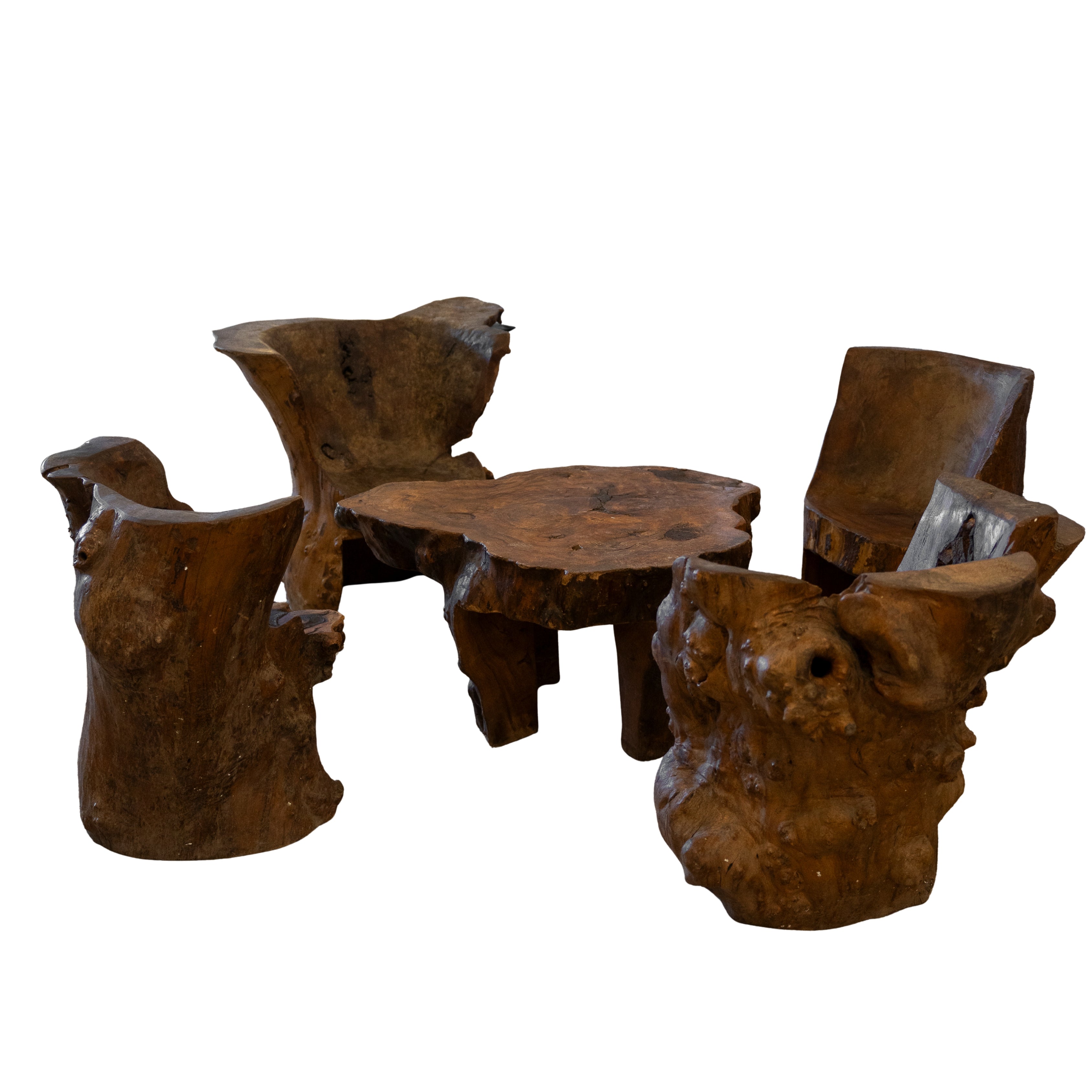 5 Piece Burled Ash Garden Set