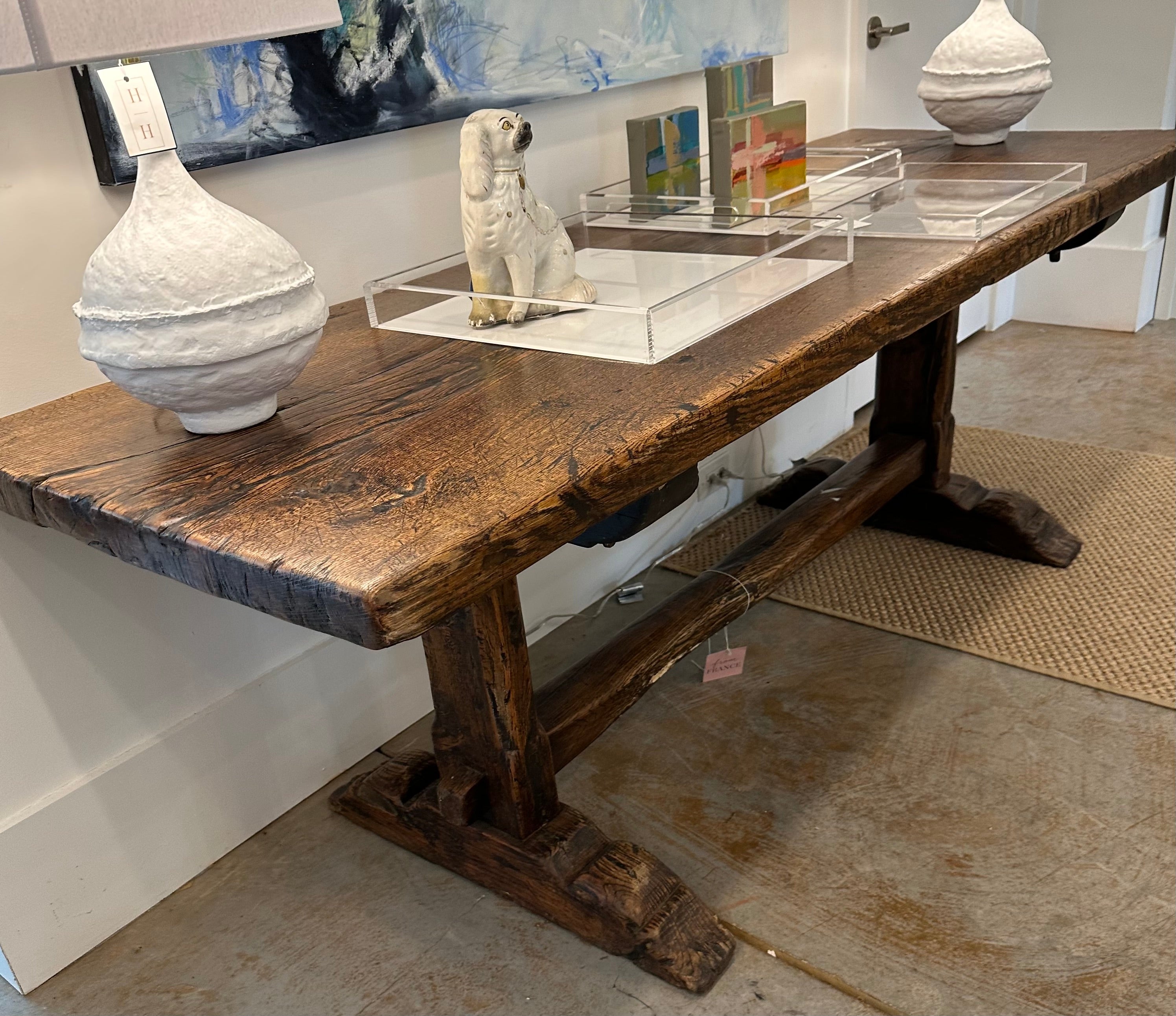 Oak Table 82.5x29x30"H