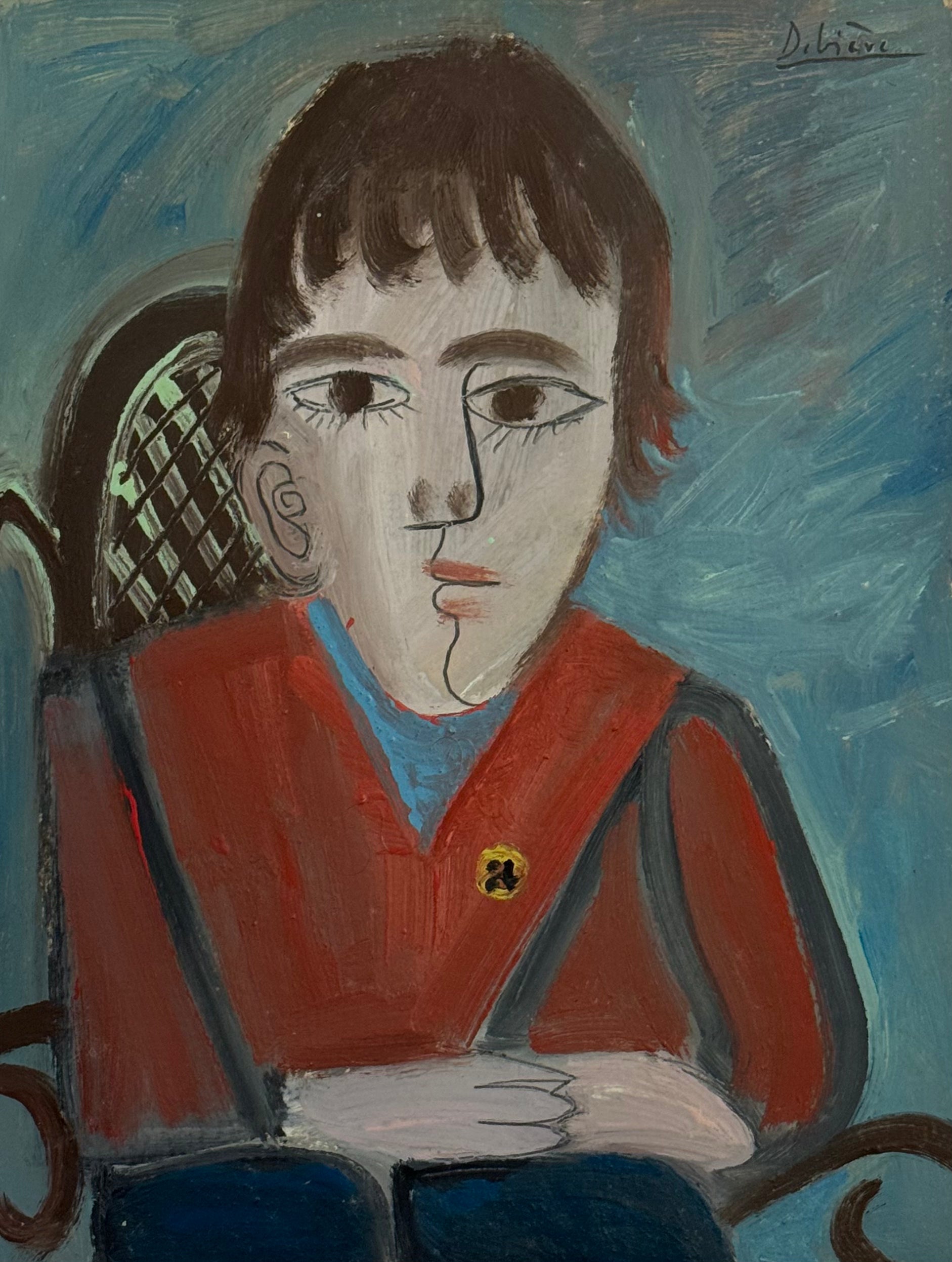 Heritage - Garcon with red shirt by Raymond Debieve (10.75 x 8.25)