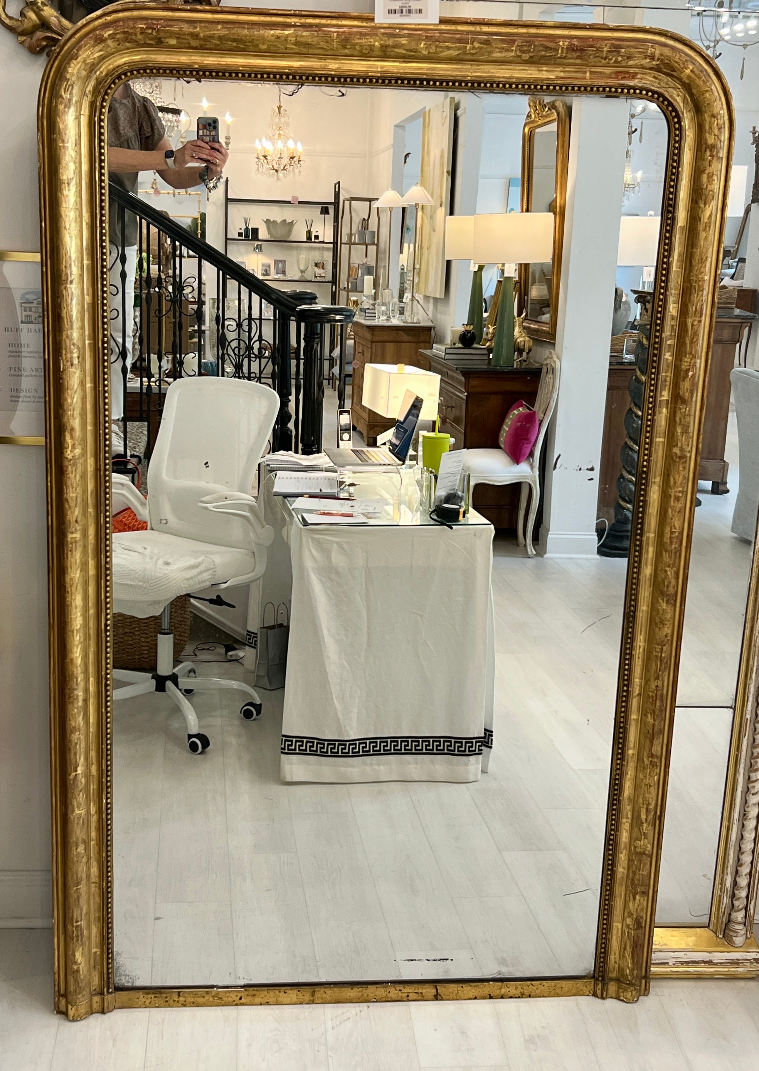Louis Philippe Mirror 76x48”W