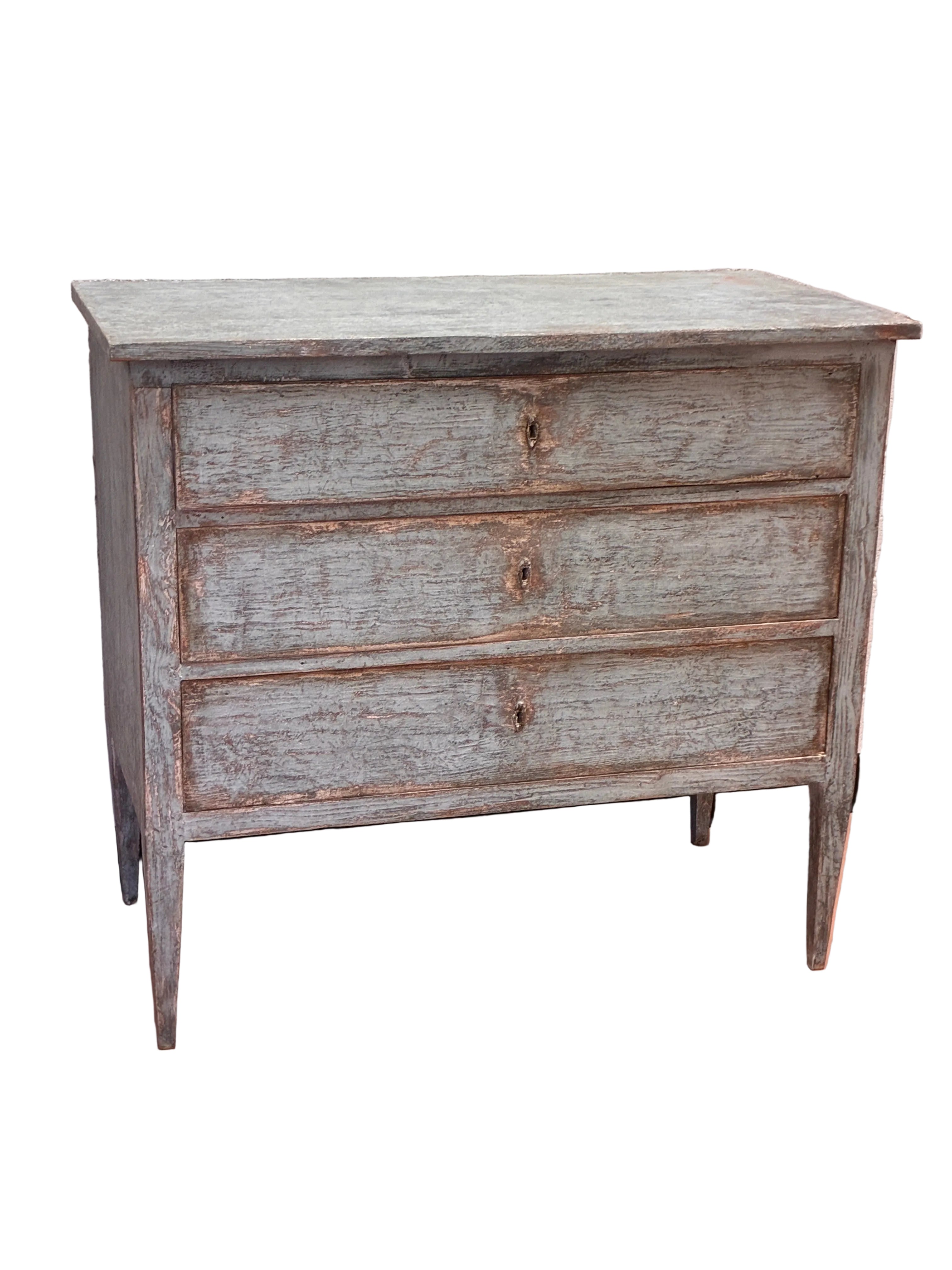 Pale Blue Painted Louis XVI-Style Commode