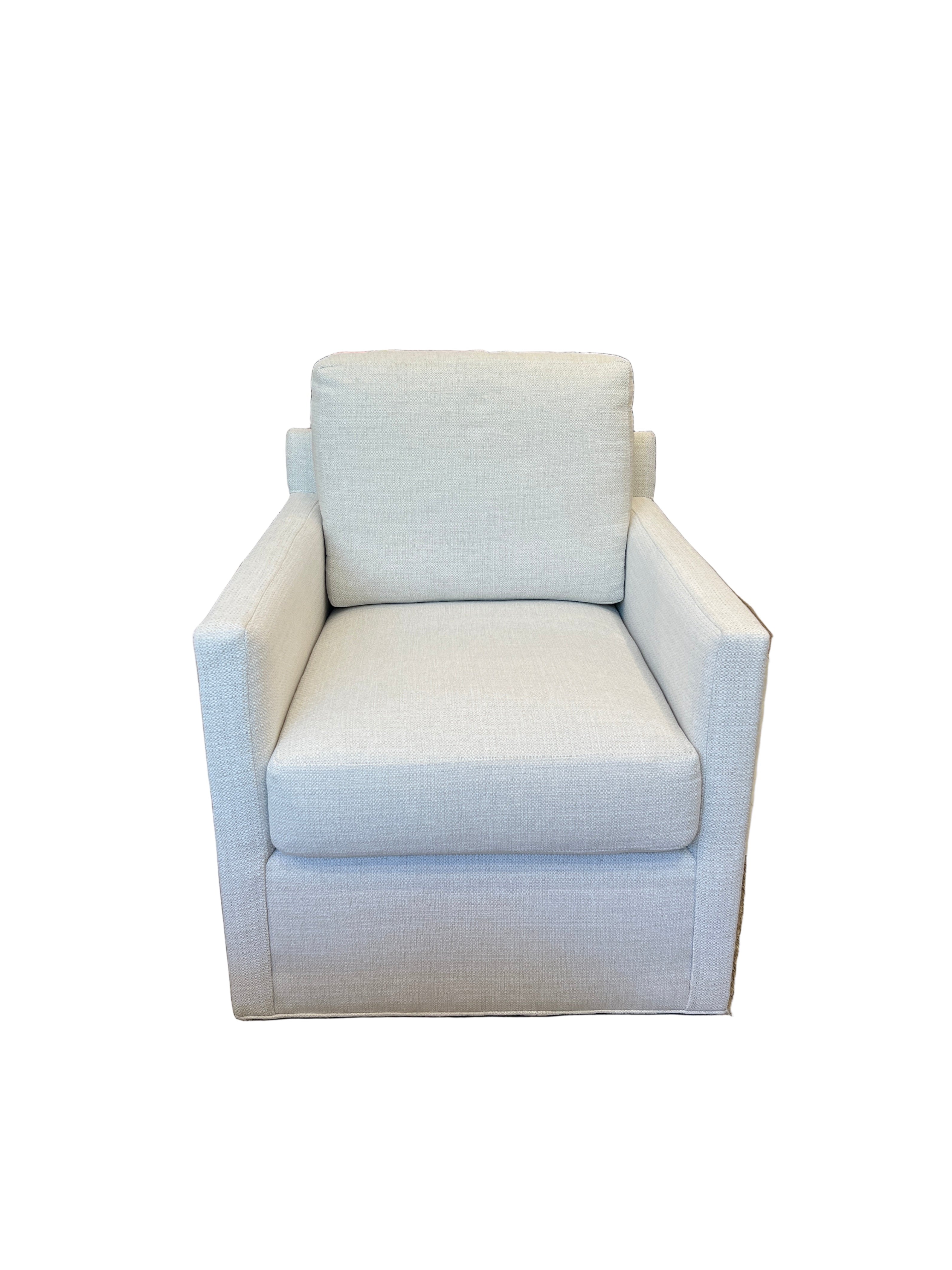 Camelia Swivel Arm Chair-Sugarshack Pearl