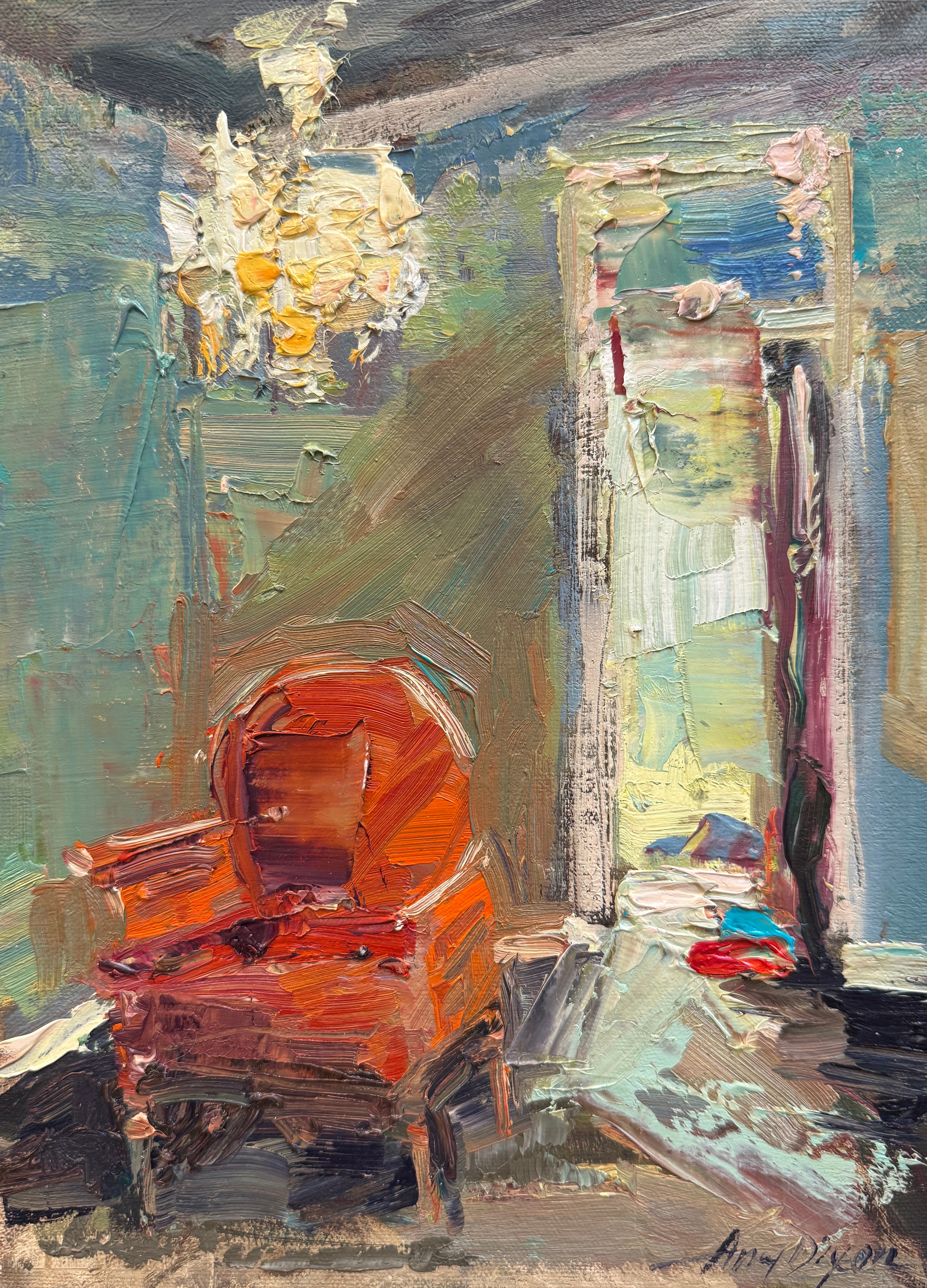 Amy Dixon - Painting with Sara (12 x 9)