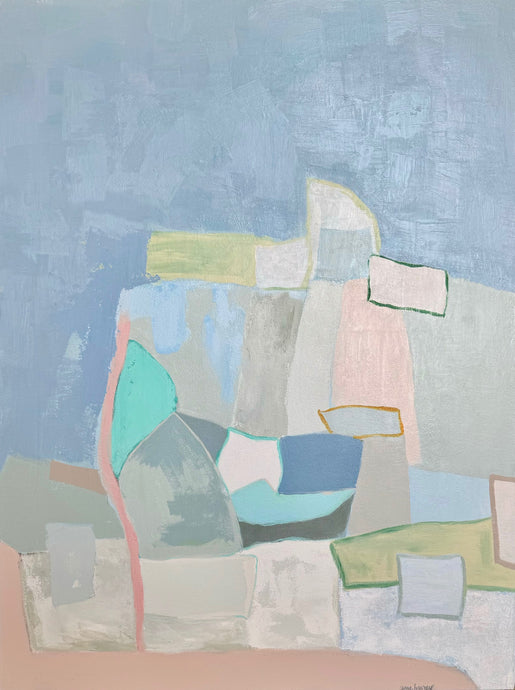 Anne Harney - Traces in Blue (48 x 36)-RESERVED