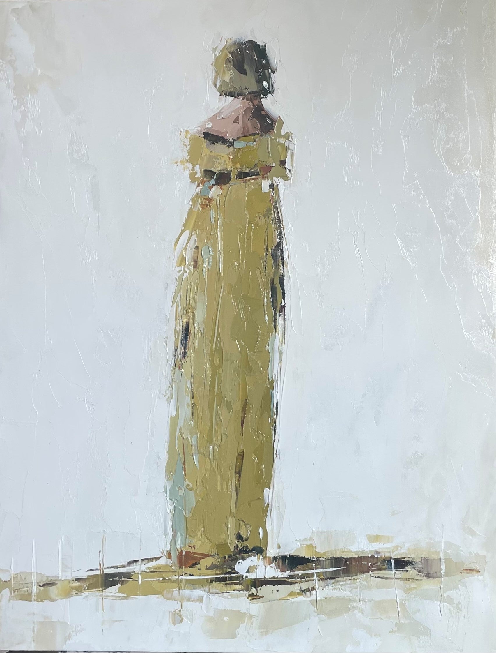 Geri Eubanks - Lady in Green Dress (14 x 11)