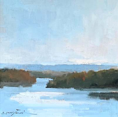 Sherrie Russ Levine - Lake Overlook (12 x 12)