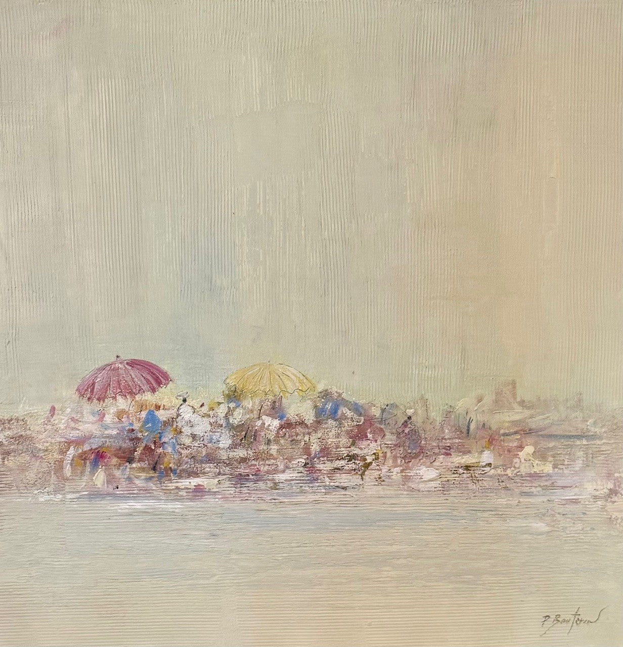 Pascal Bouterin - Pique nique sur la plage (16 x 16)