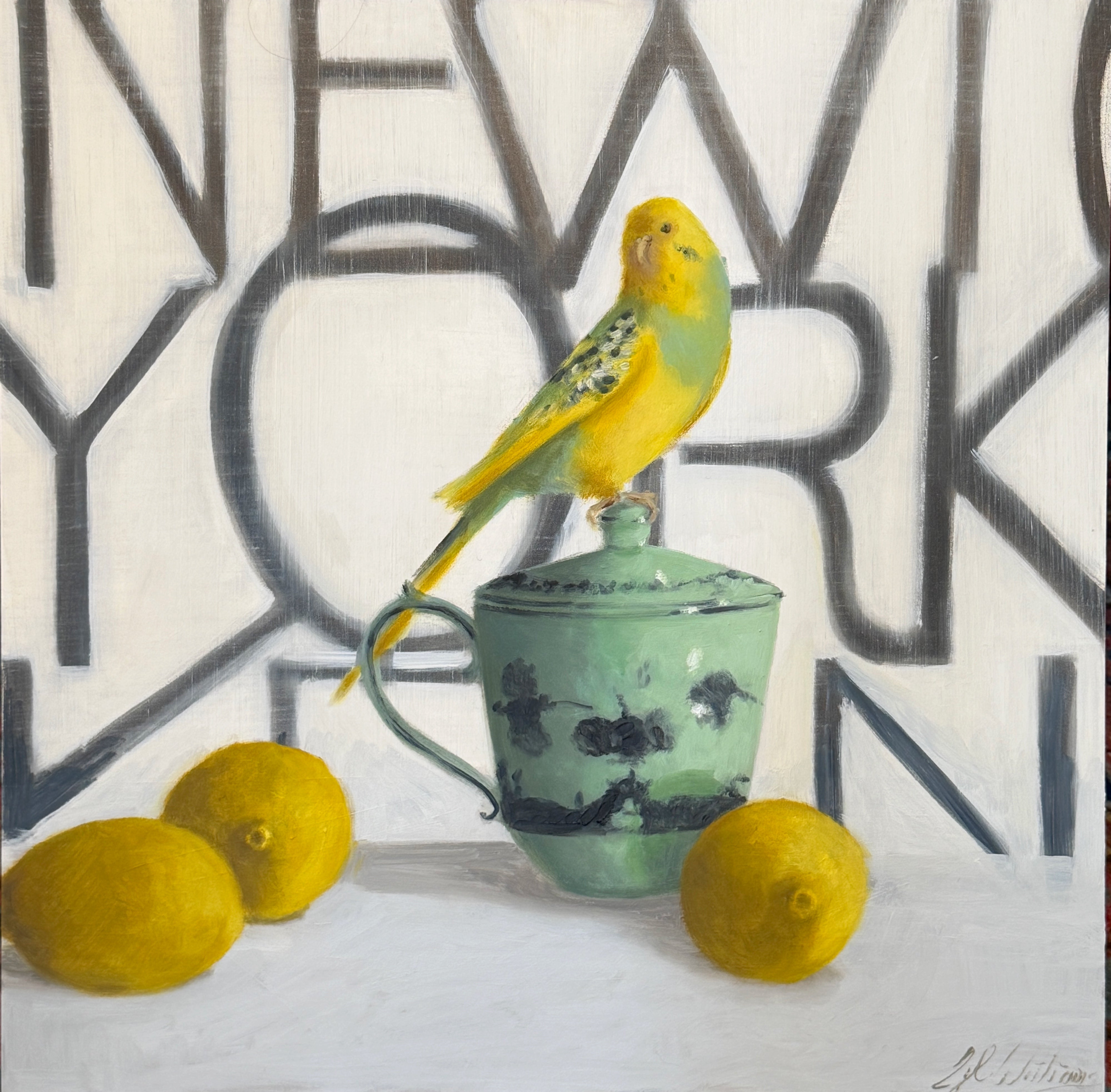 Ginny Williams - Lucky and the New Yorker (16 x 16)