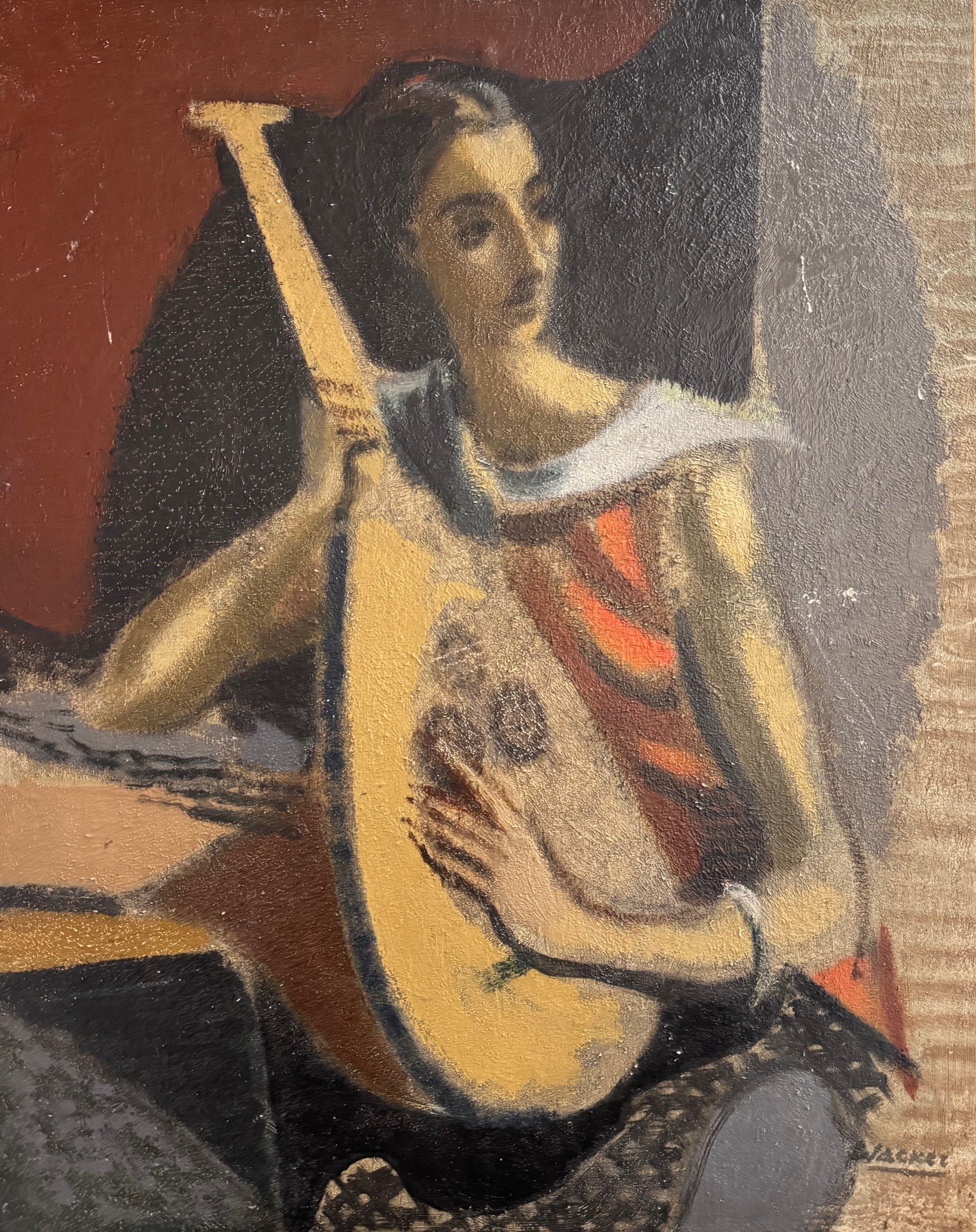 Heritage - Femme a la Mandolin (16.5 x 13.5)