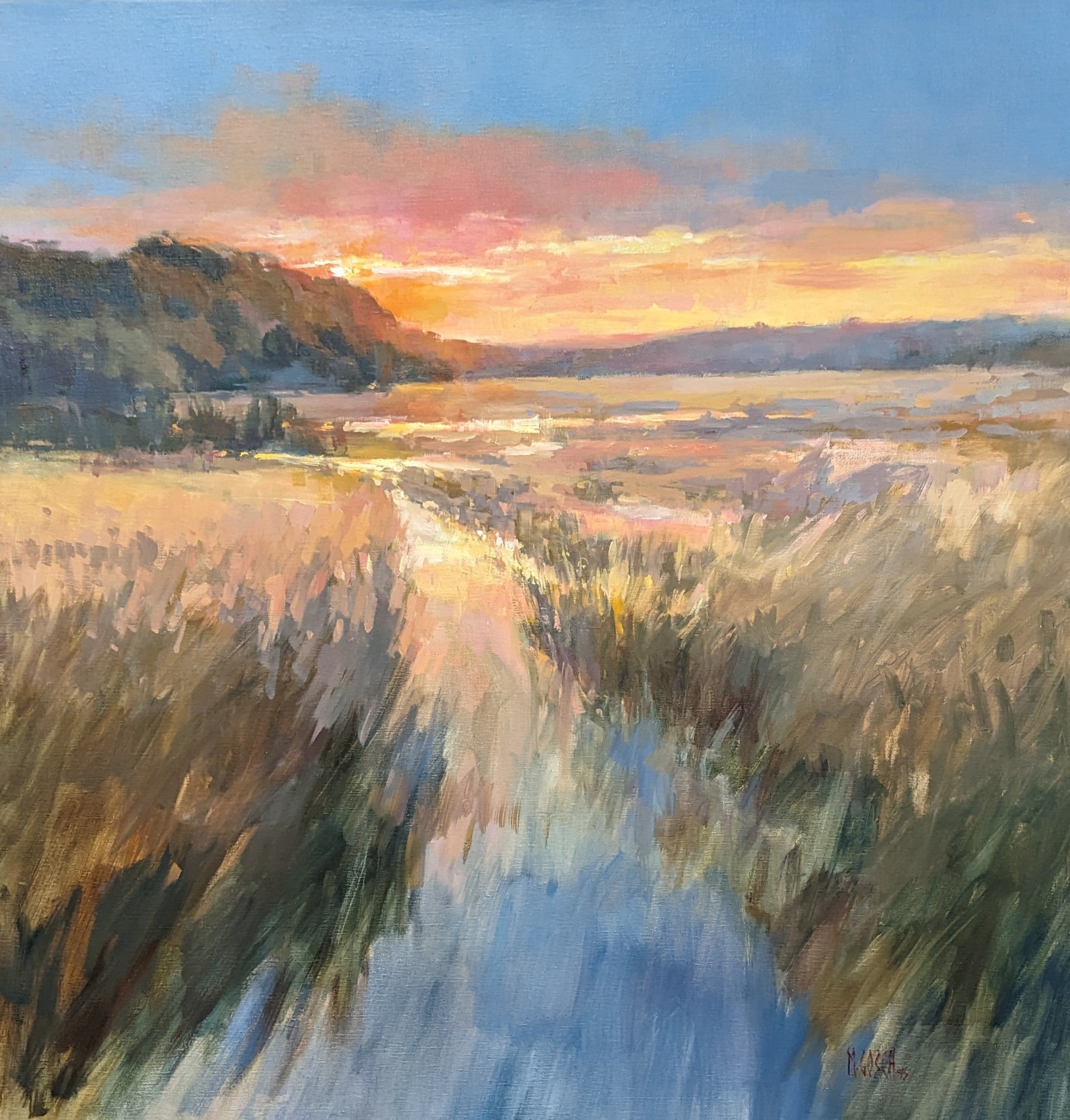 Millie Gosch - Glowing Reeds (48 x 48)