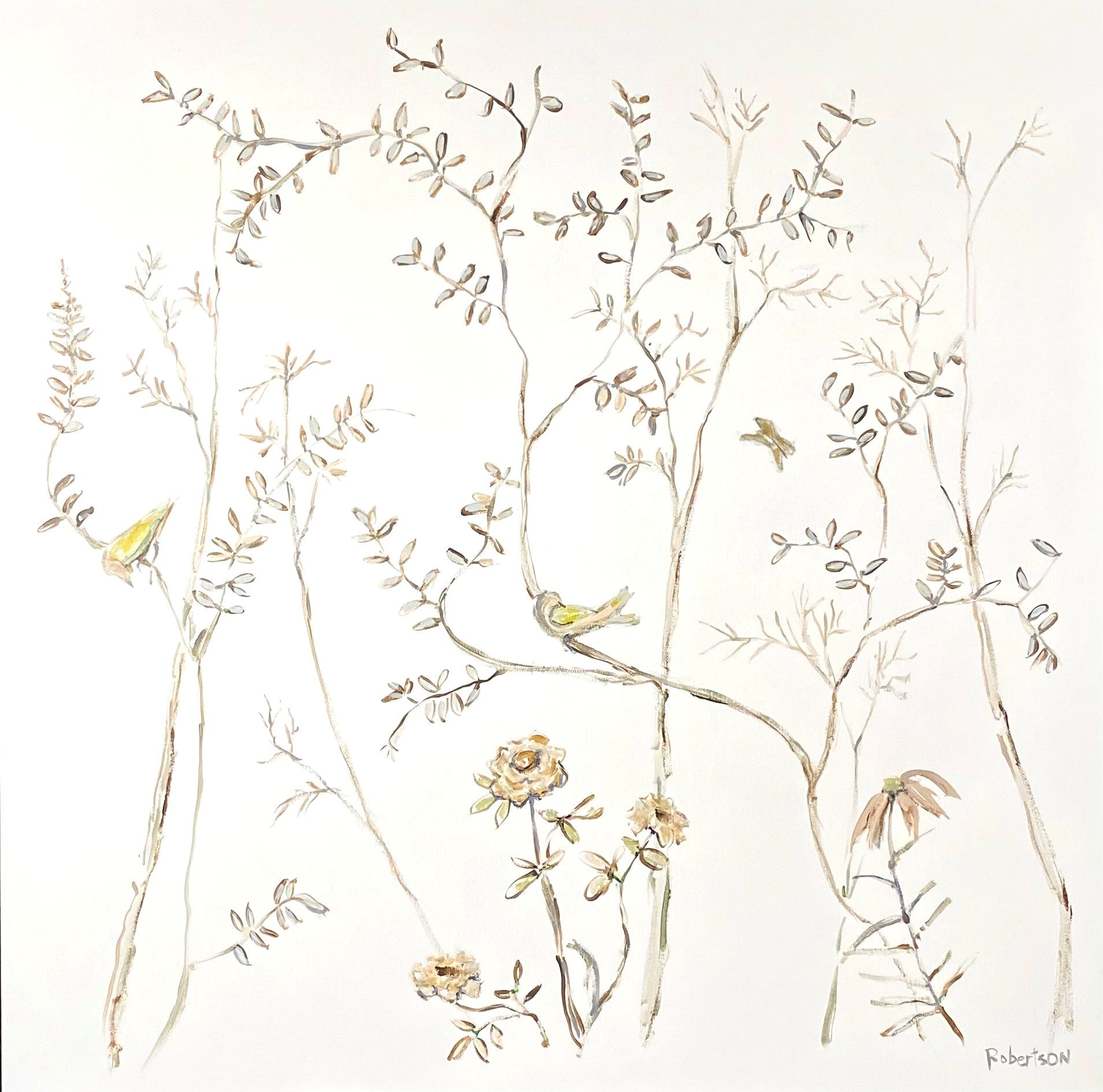 Sarah Robertson - Morning Garden (40 x 40)