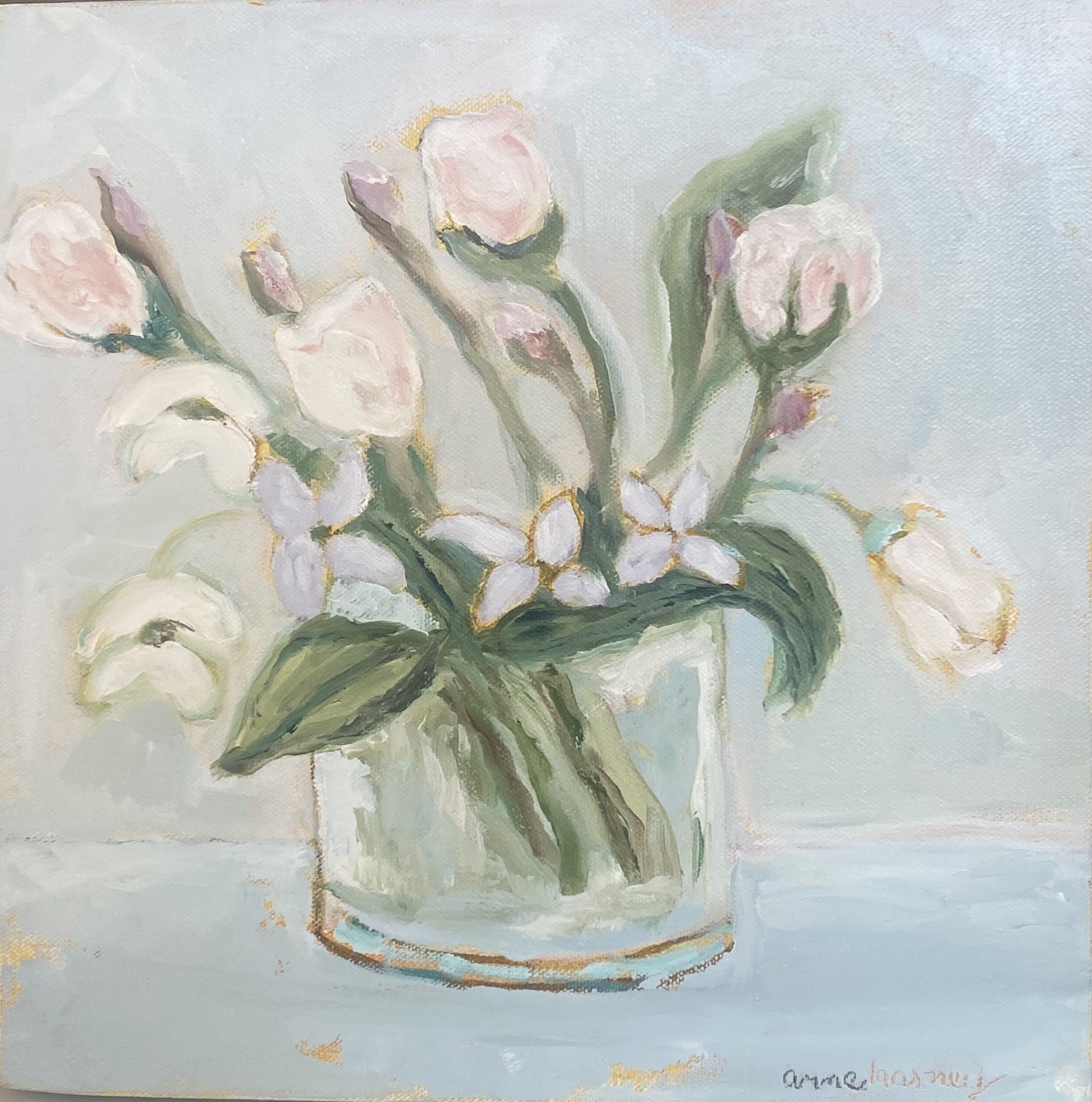 Anne Harney - New Peonies (12 x 12)