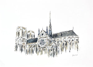 Sarah Robertson - Notre Dame Paris (25 x 32.5) - Reserved