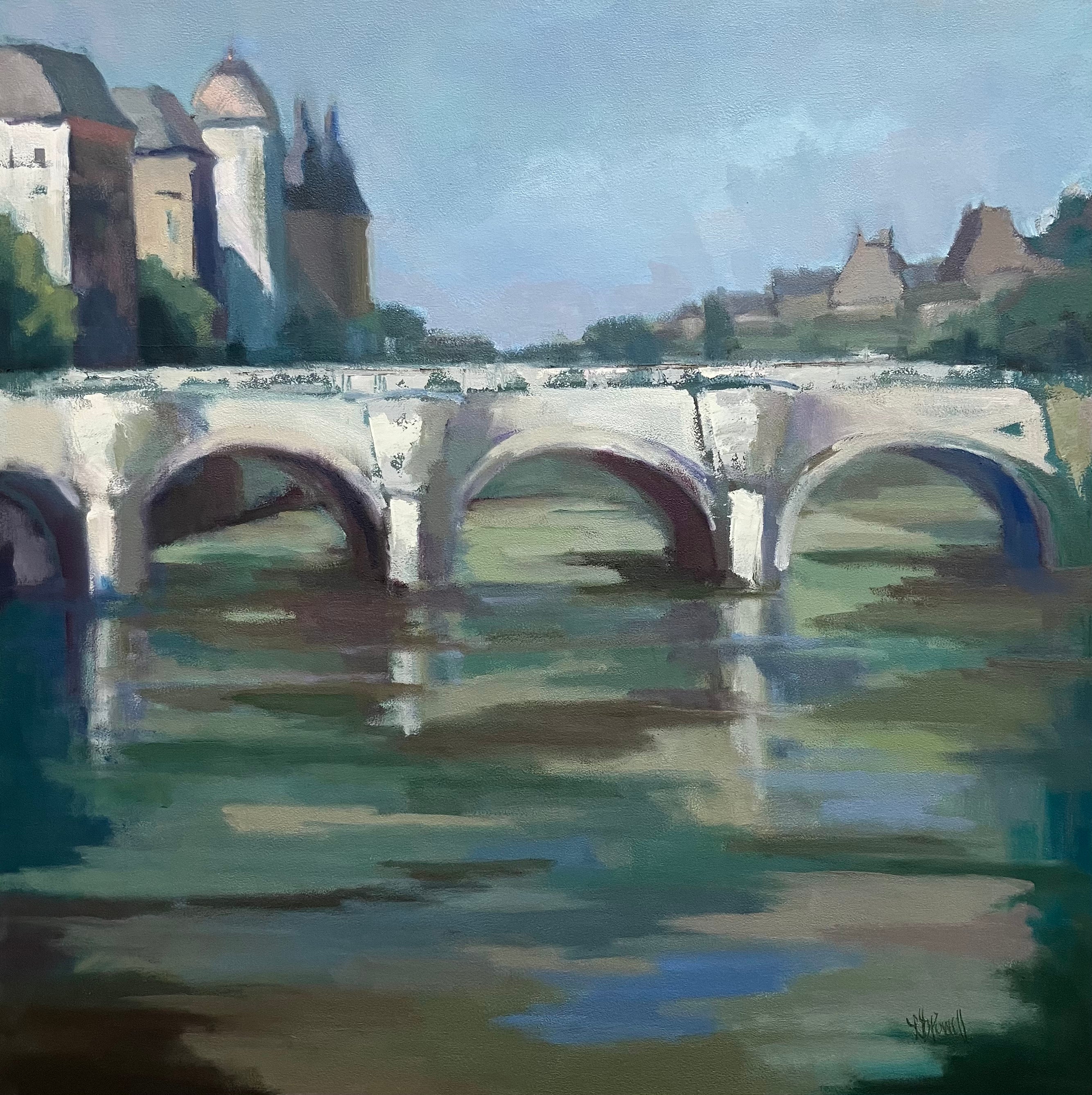Lesley Powell - Paris, Pont and Conciergerie (24 x 24)