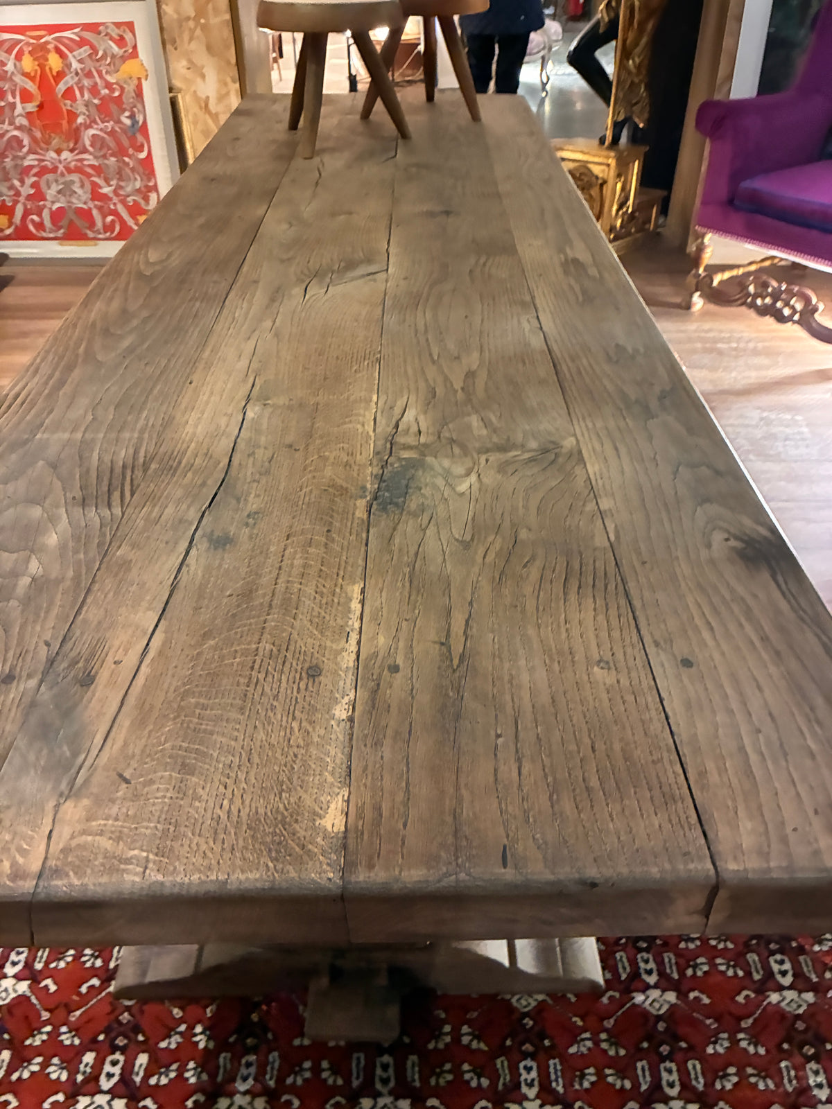 19th C. Oak Dining Table
