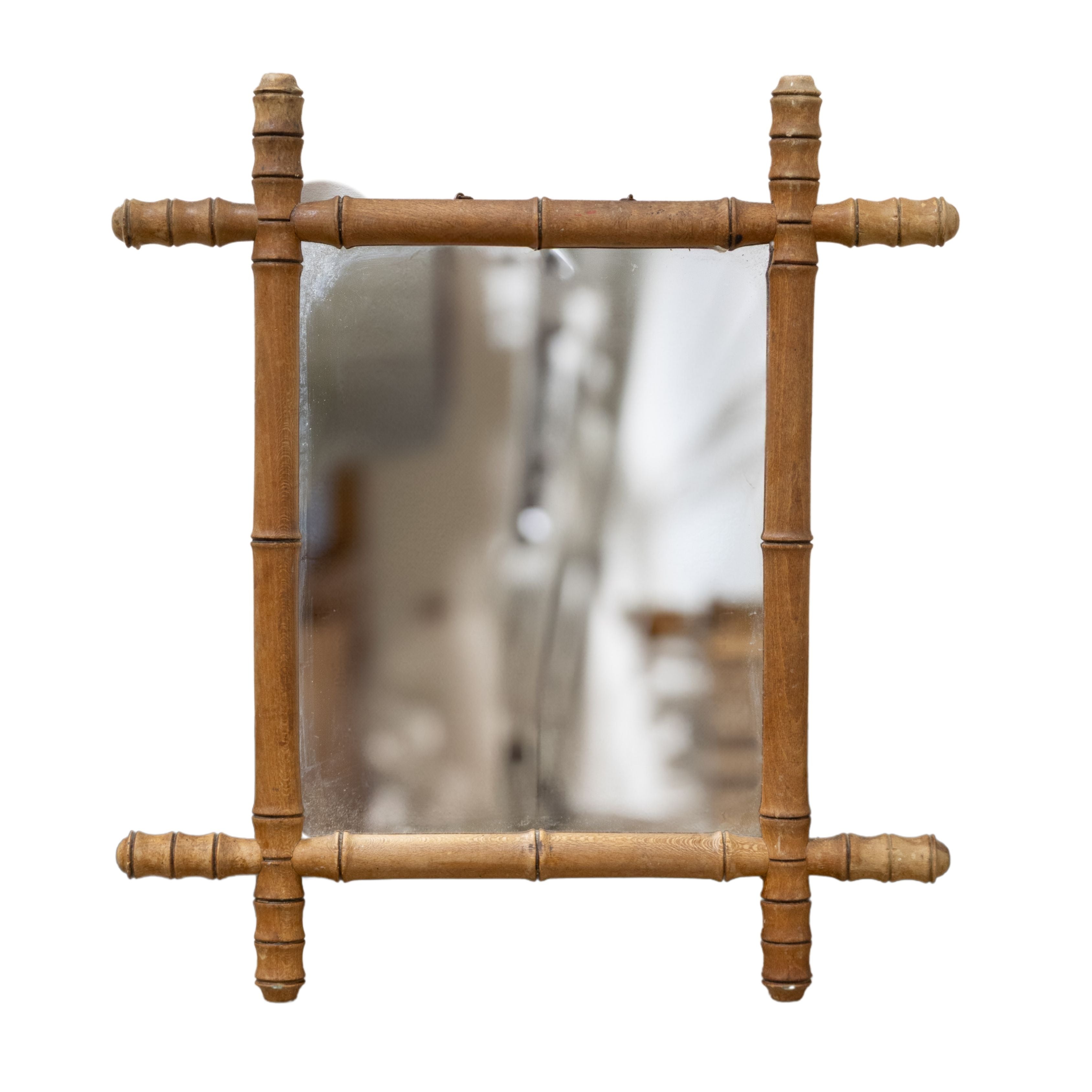 Oak Bamboo Mirror Small