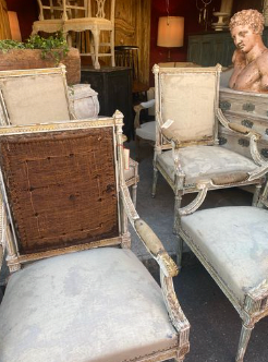 Pair Louis XVI Armchair 26x20x39x17SH