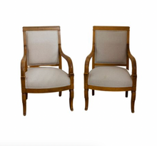 Load image into Gallery viewer, Pair of Oak Art Nouveau Armchairs