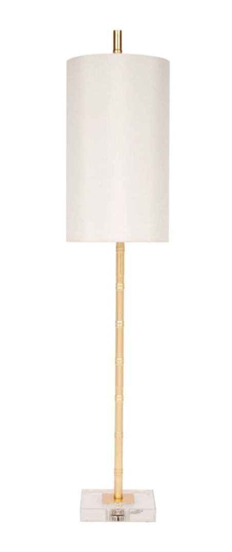 Gold Leaf Bamboo Buffet Lamp