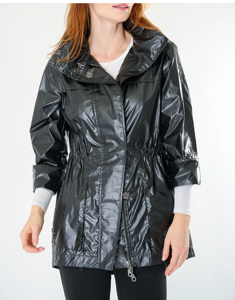 Charcoal Metallic Rain Jacket