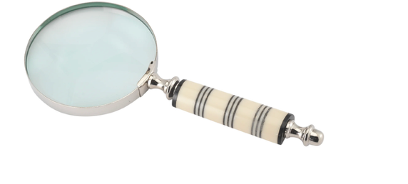 Black Stripe Horn & Bone Magnifier