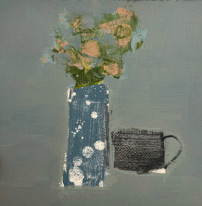 Ellen Rolli - Spotted Vessel and Espresso Cup (12 x 12) - RESERVED