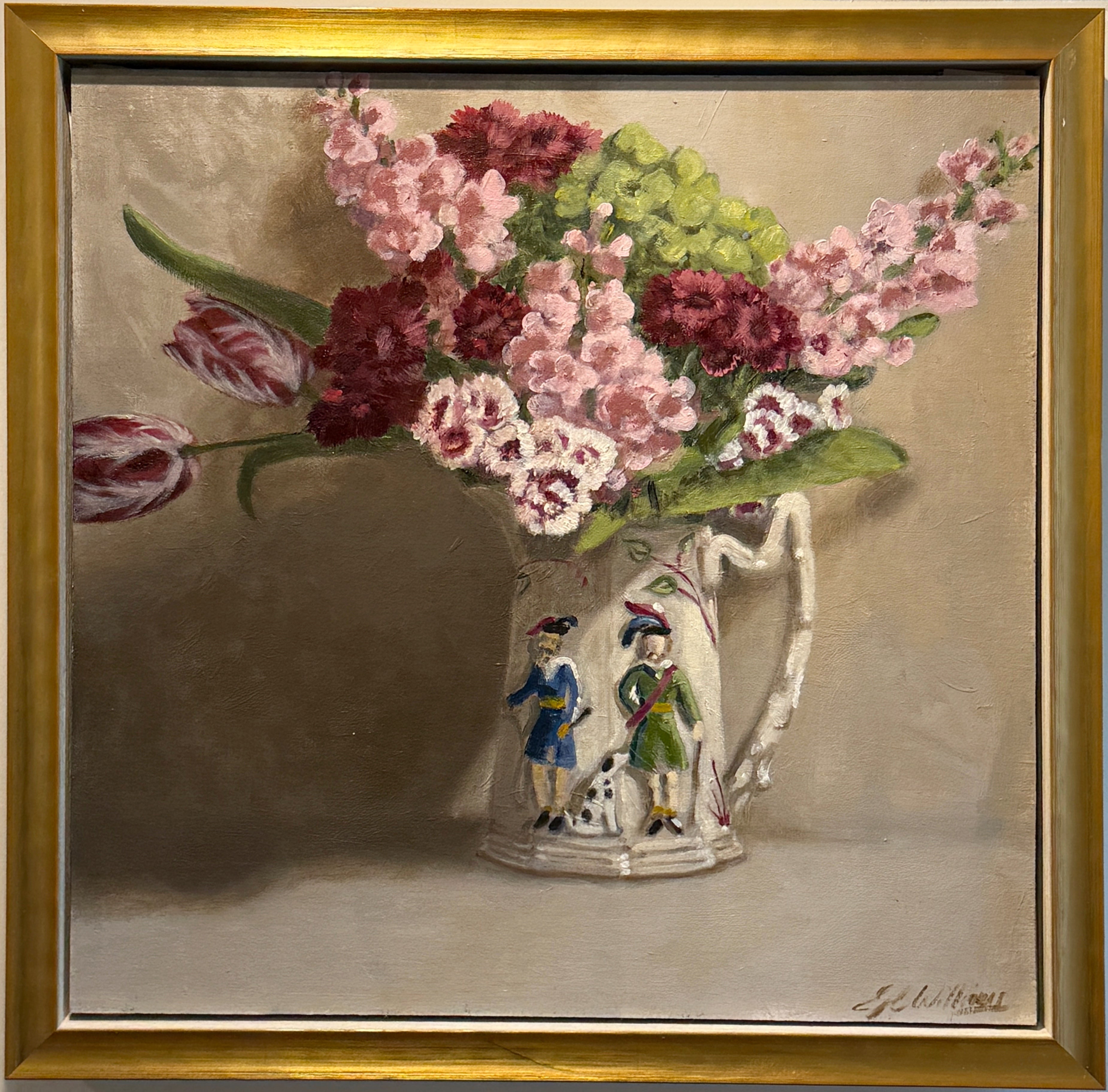Ginny Williams - Still Life with Men in Doublets (16 x 16) - RESERVED