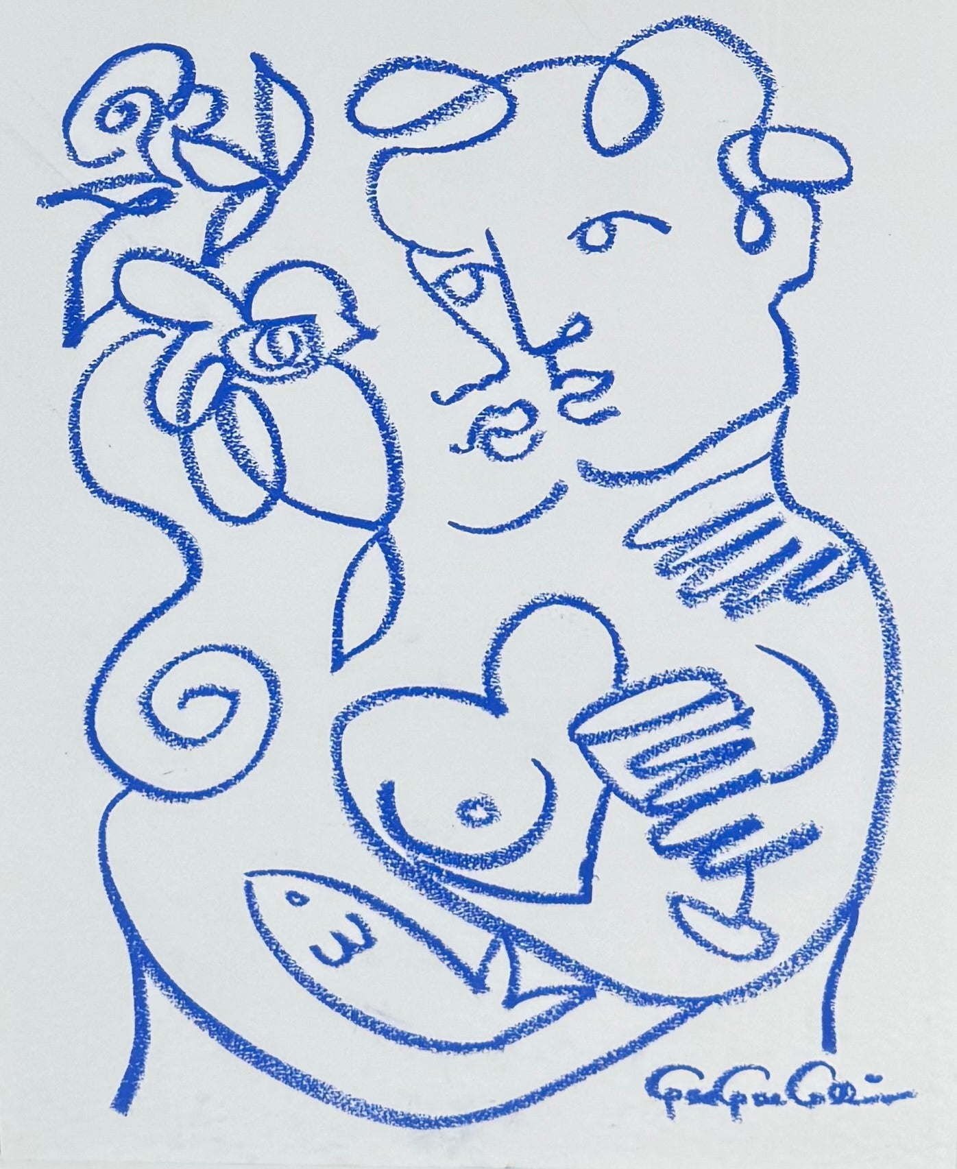 Gee Gee Collins - Tangled Up in Blue (24 x 18)