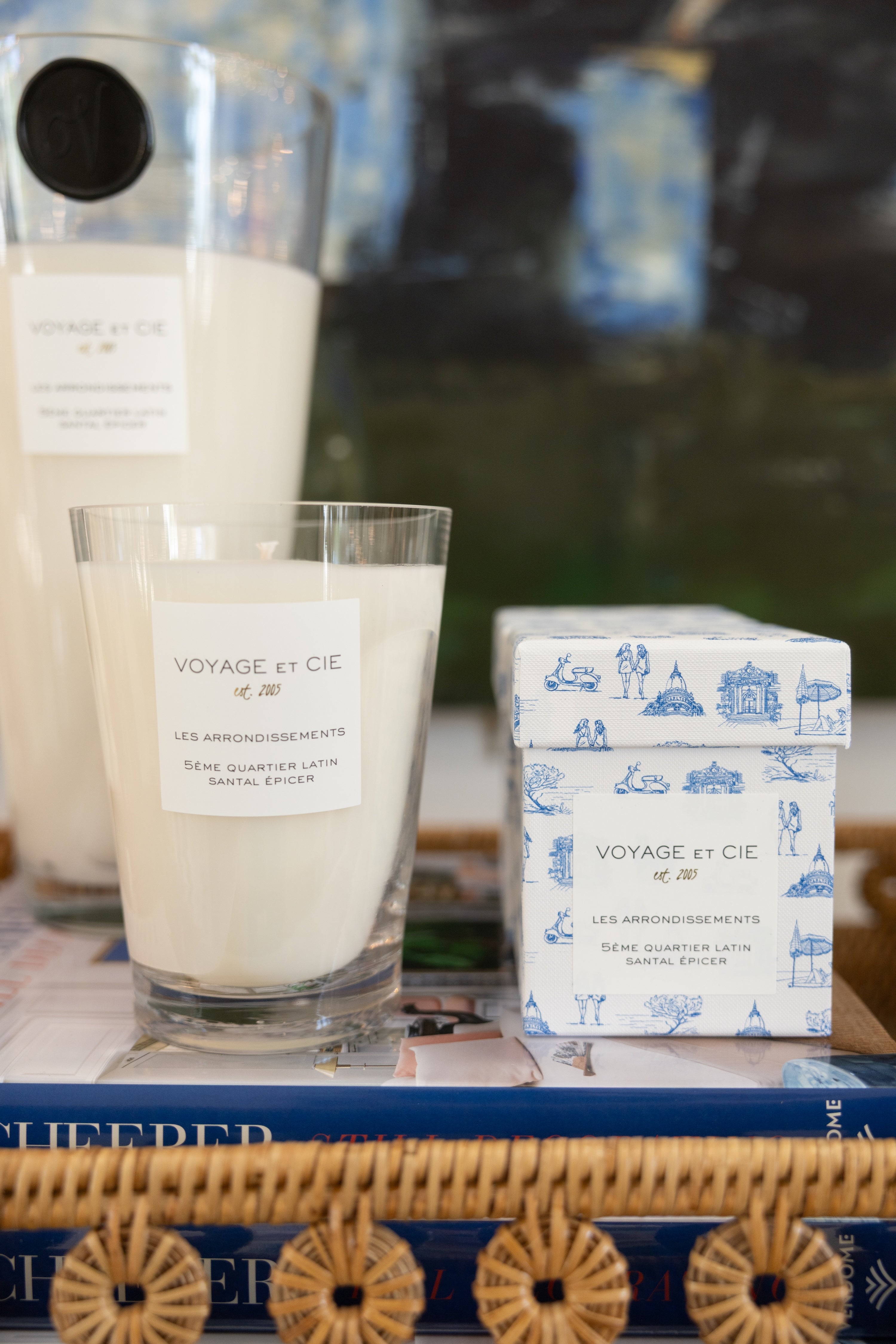 Toile Blue 10" Santal Epicer Candle