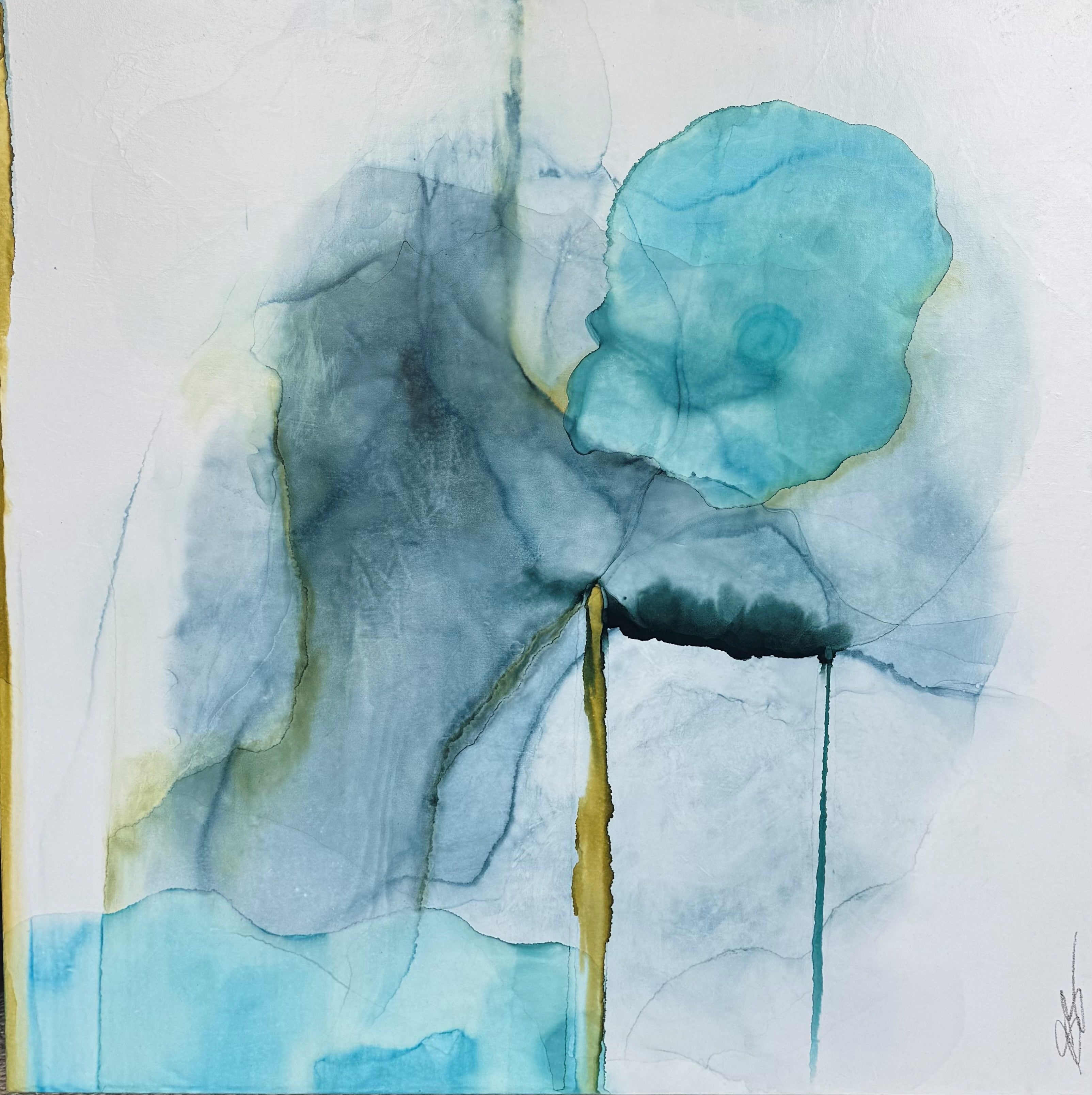 Shirley Lewis - Waterfall (48 x 48)