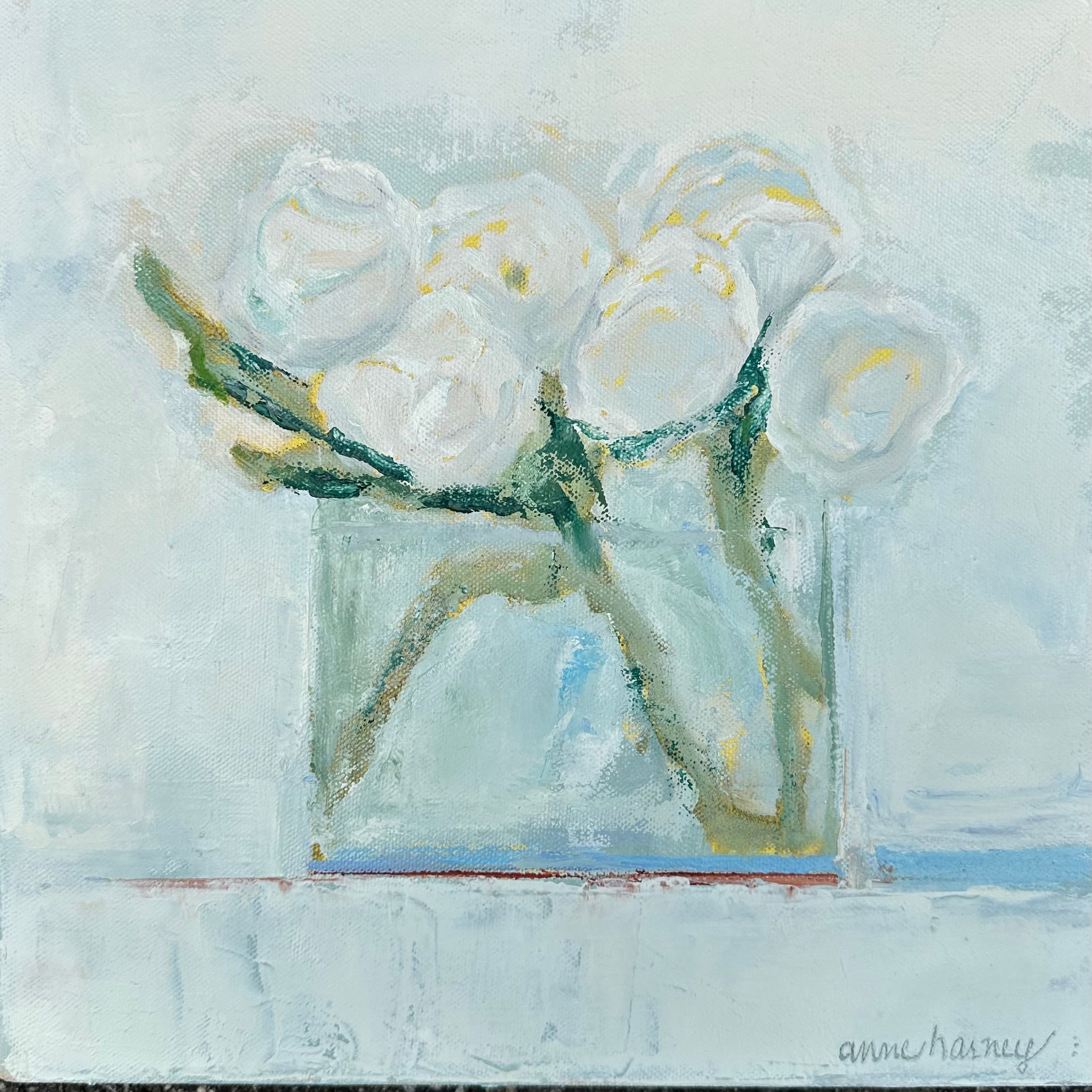 Anne Harney - White Peonies (12 x 12)