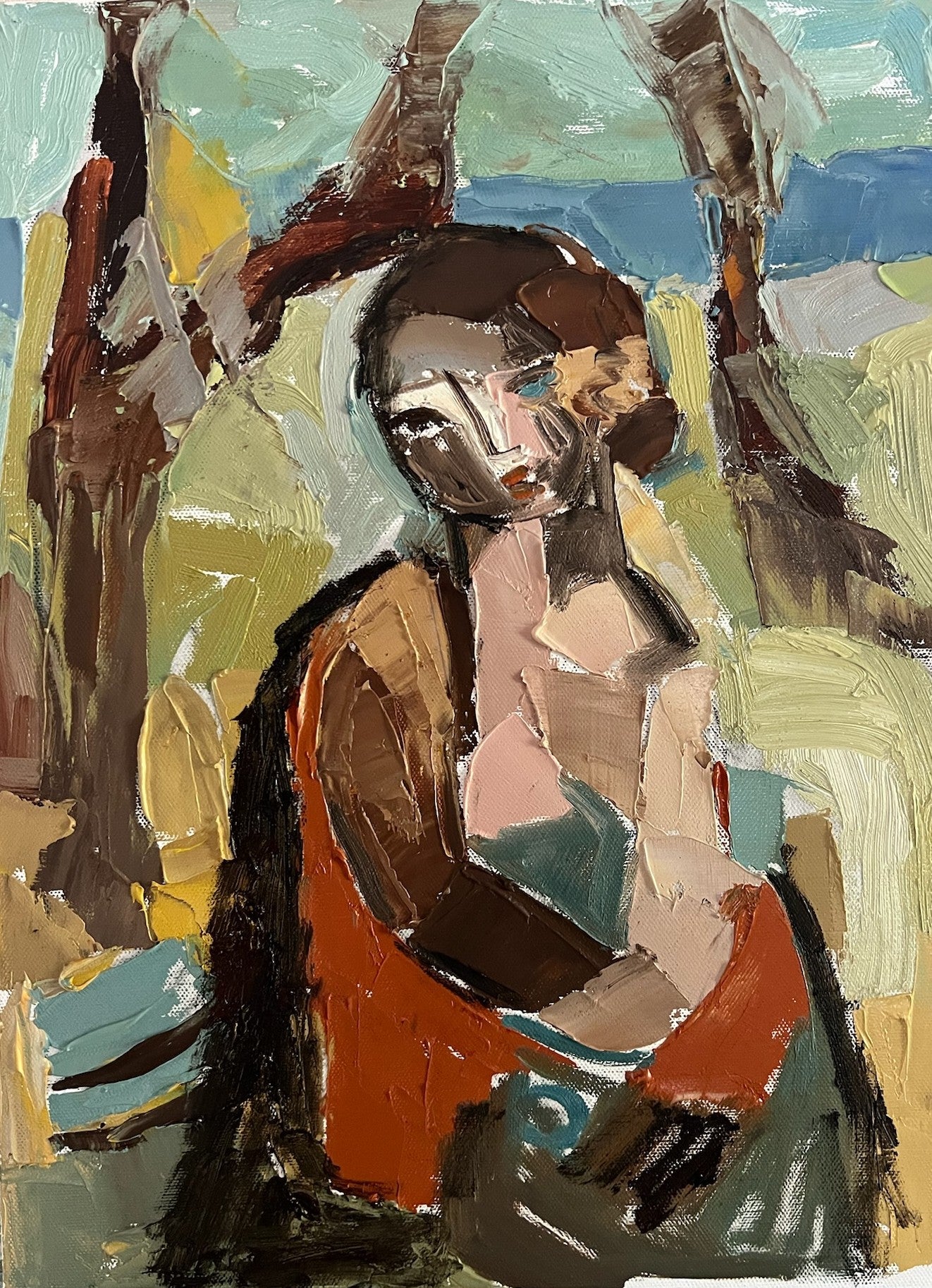 Anne Darby Parker - Wrapped Together - Inspired by Picasso and Cezanne (16 x 12)