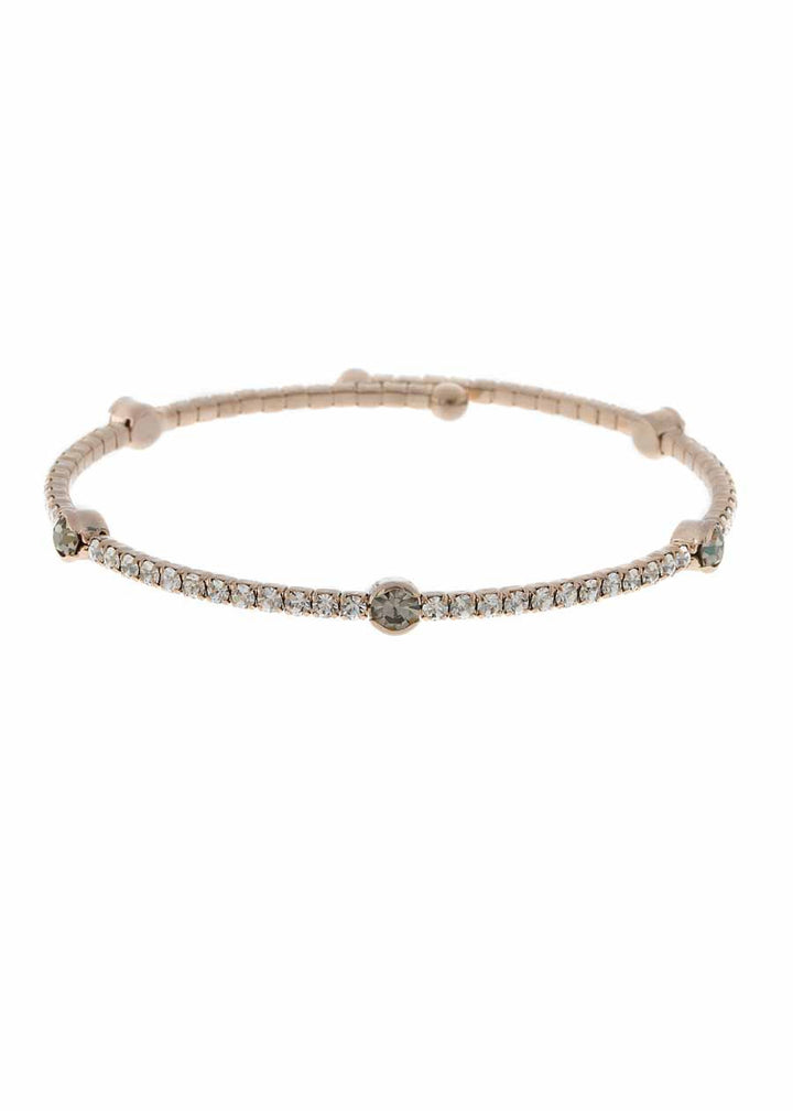 Antique Gold with Black Diamonds Bangle