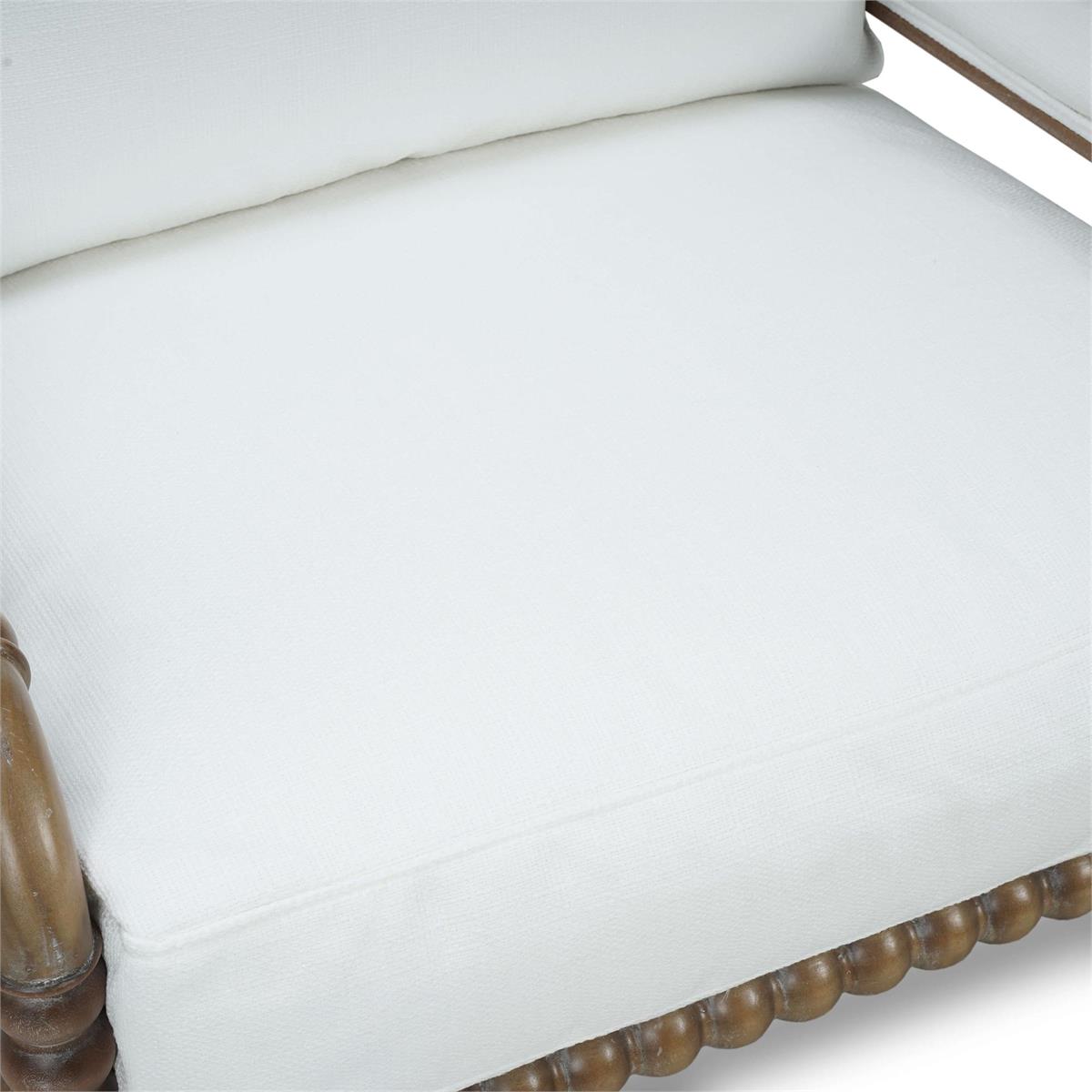 Arm Chair w/Arctic White Performance Fabric