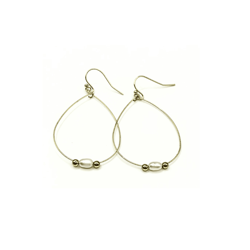 Aster Rice Pearl Earrings