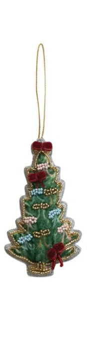 Dark Green Fabric Tree Ornament