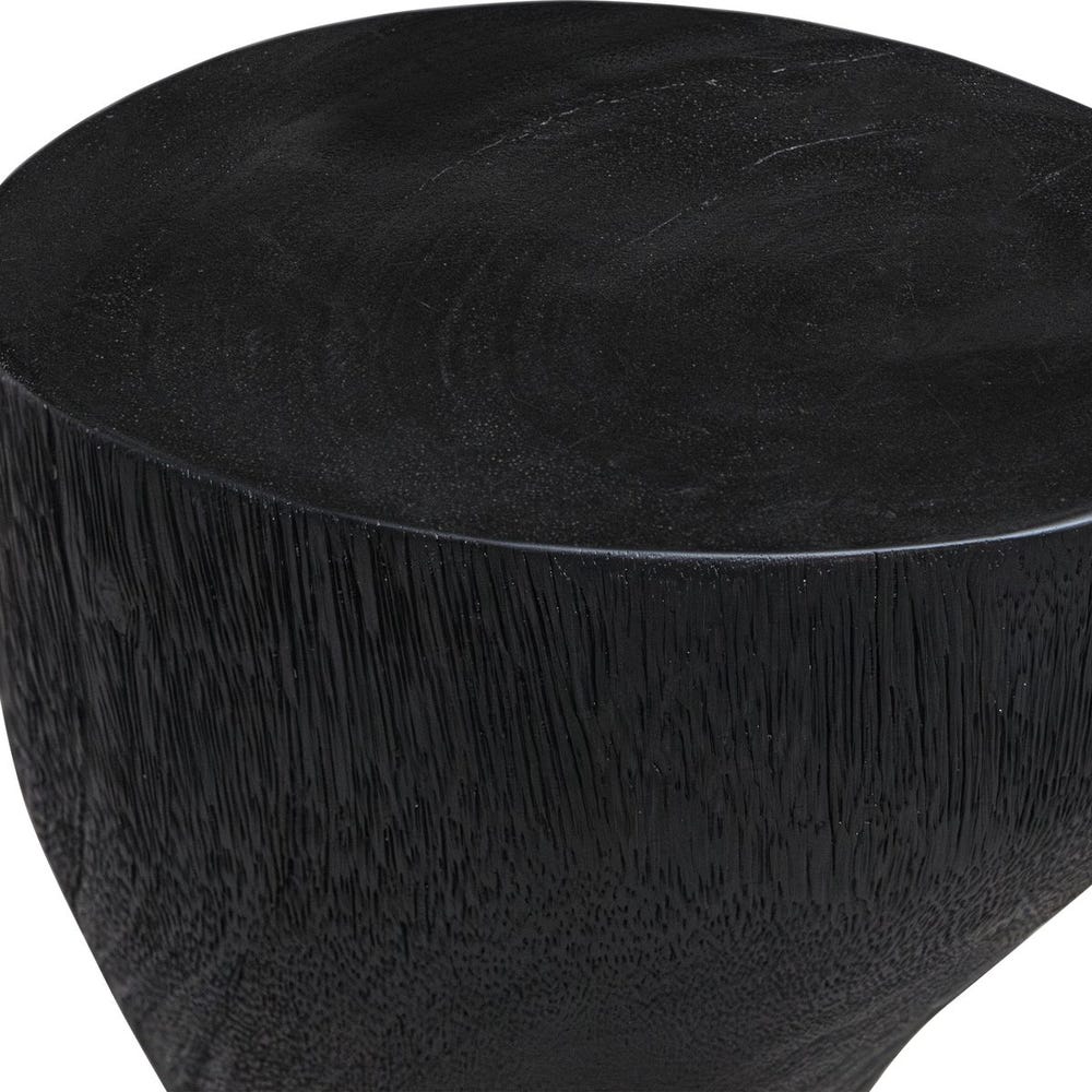Black Teakwood Hourglass Drink Table