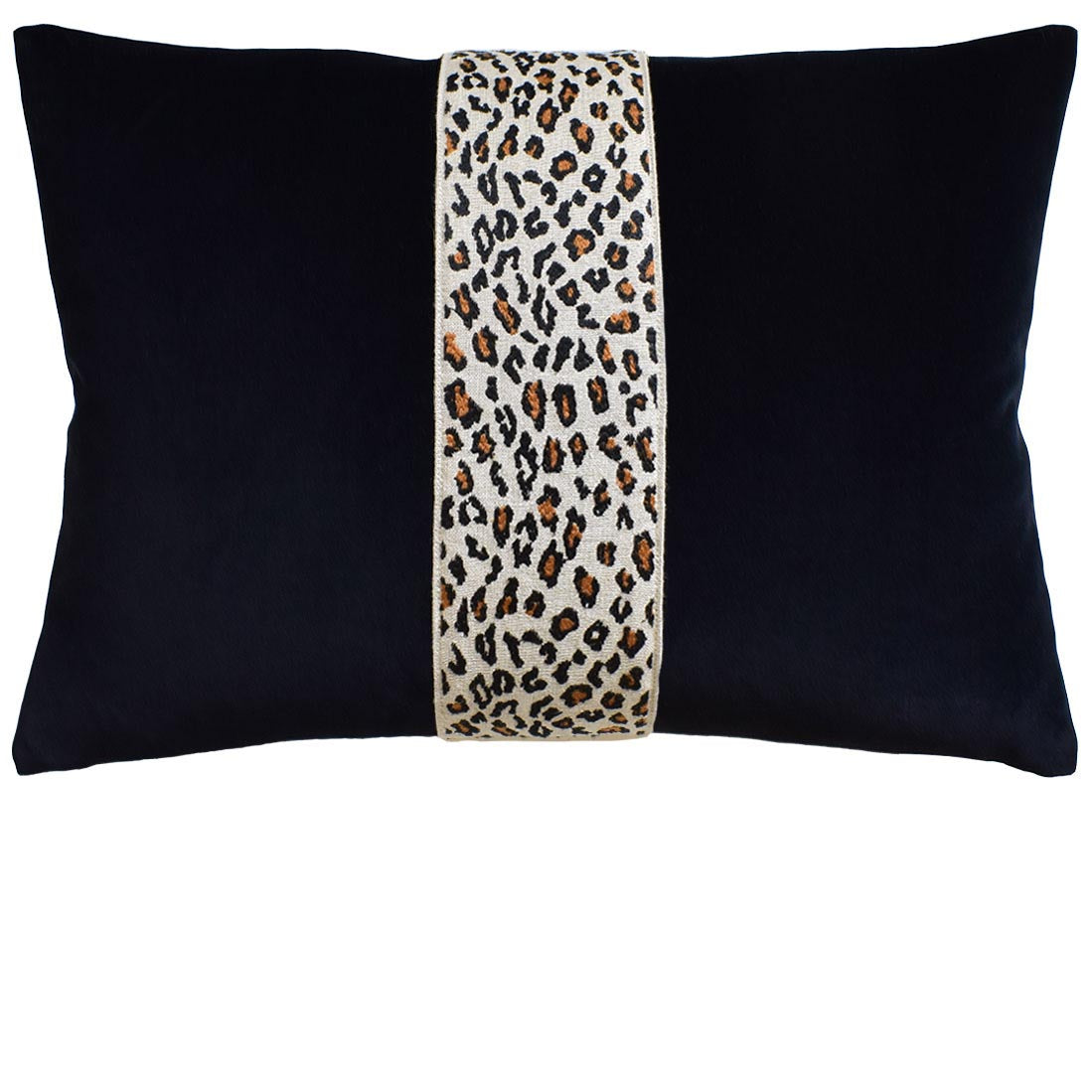 Black Leopard Stripe Pillow